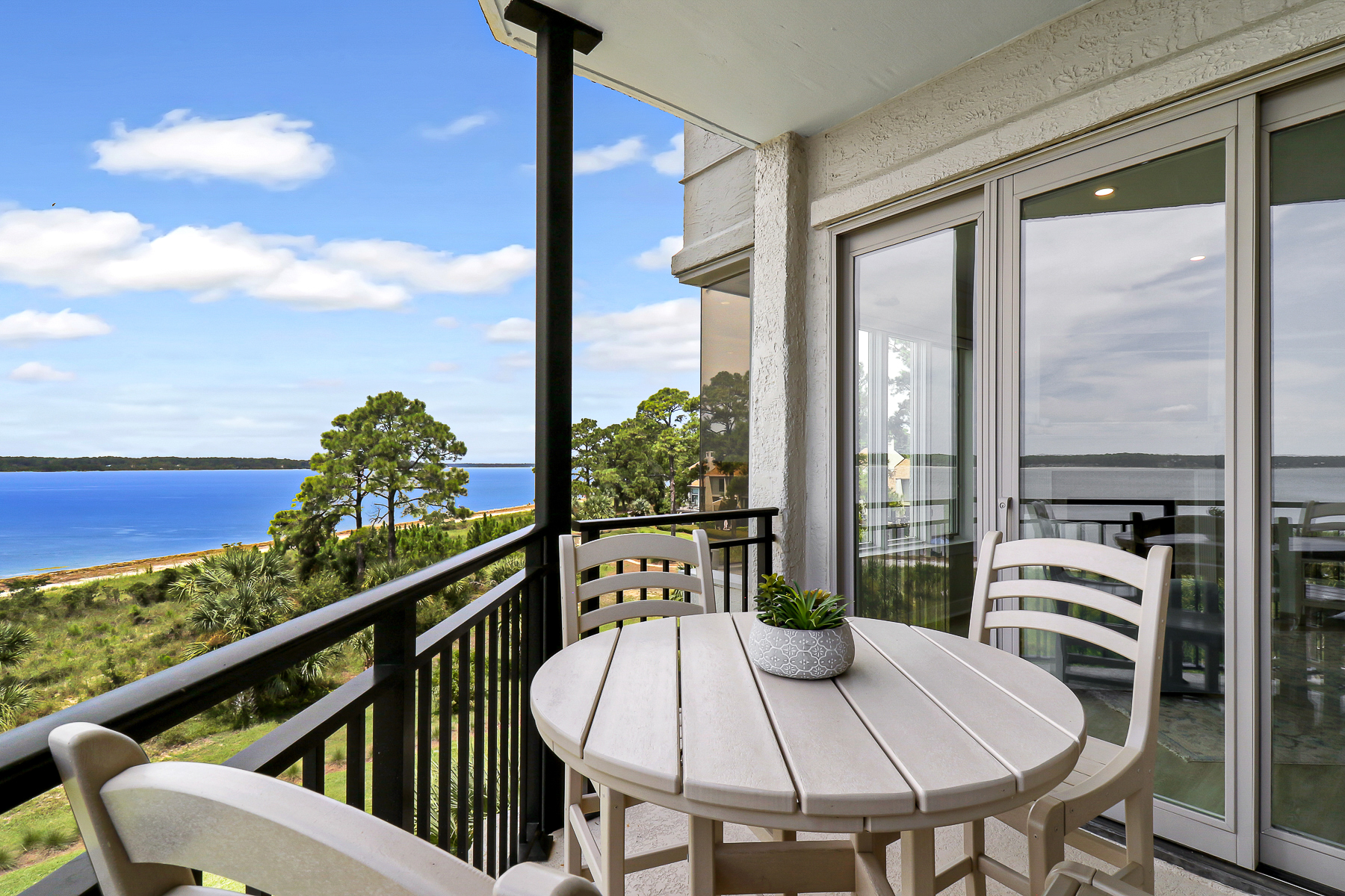1922 South Beach Lagoon | Sunlit balcony with Sound views