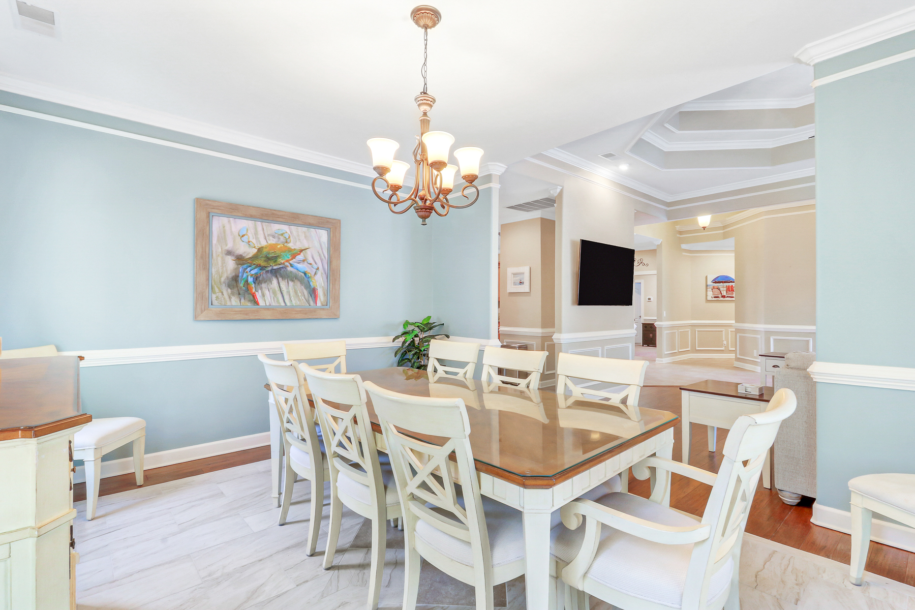 72 Full Sweep | Inviting formal dining with seating for eight