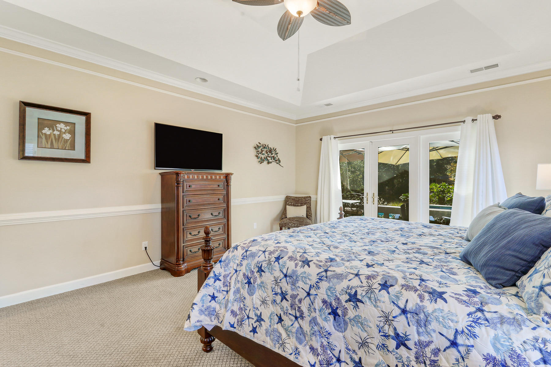 72 Full Sweep | Bedroom 1 spacious primary with King bed