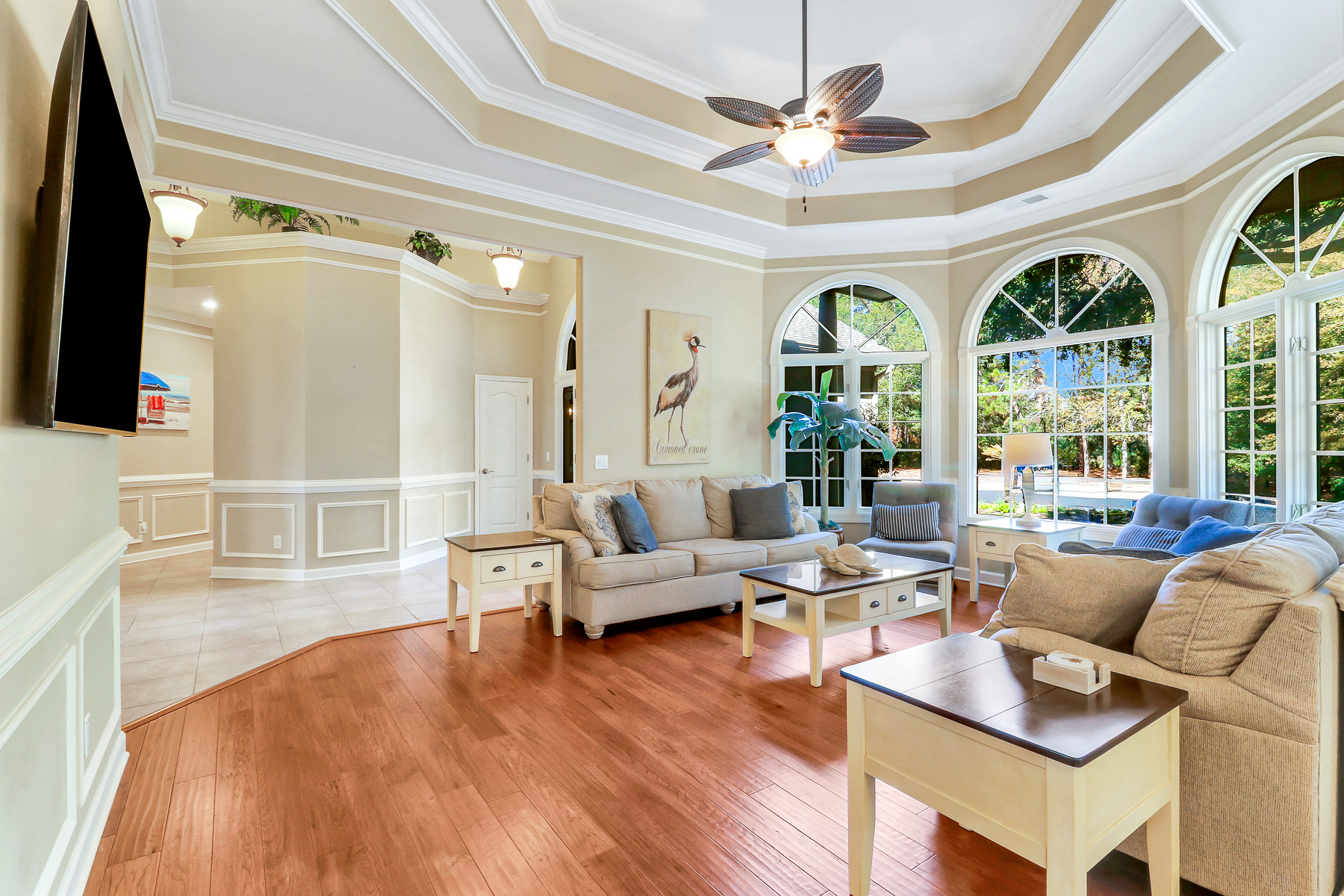 72 Full Sweep | Cozy formal living room with big windows