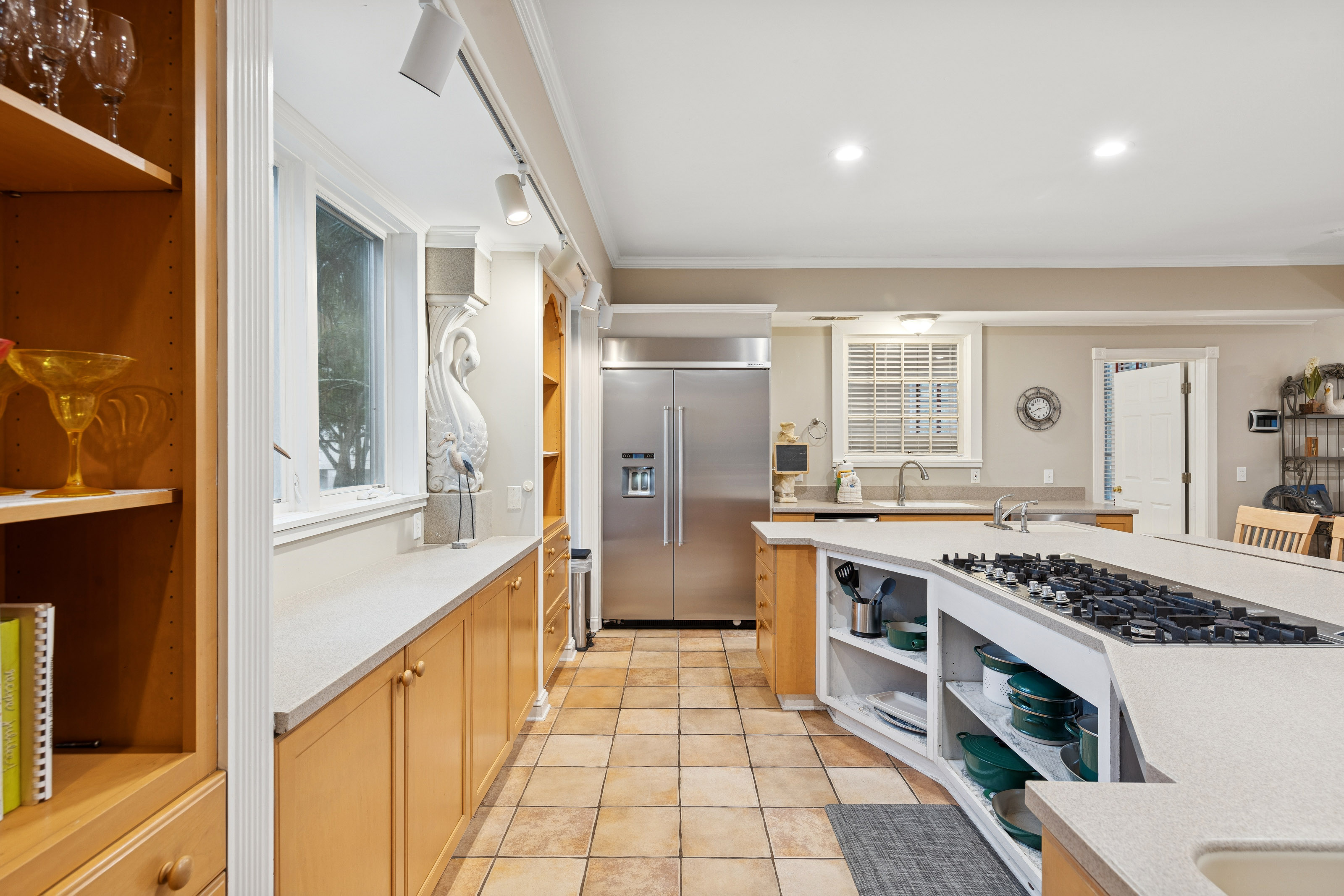 66 Dune Lane | Kitchen w large island & extra seating
