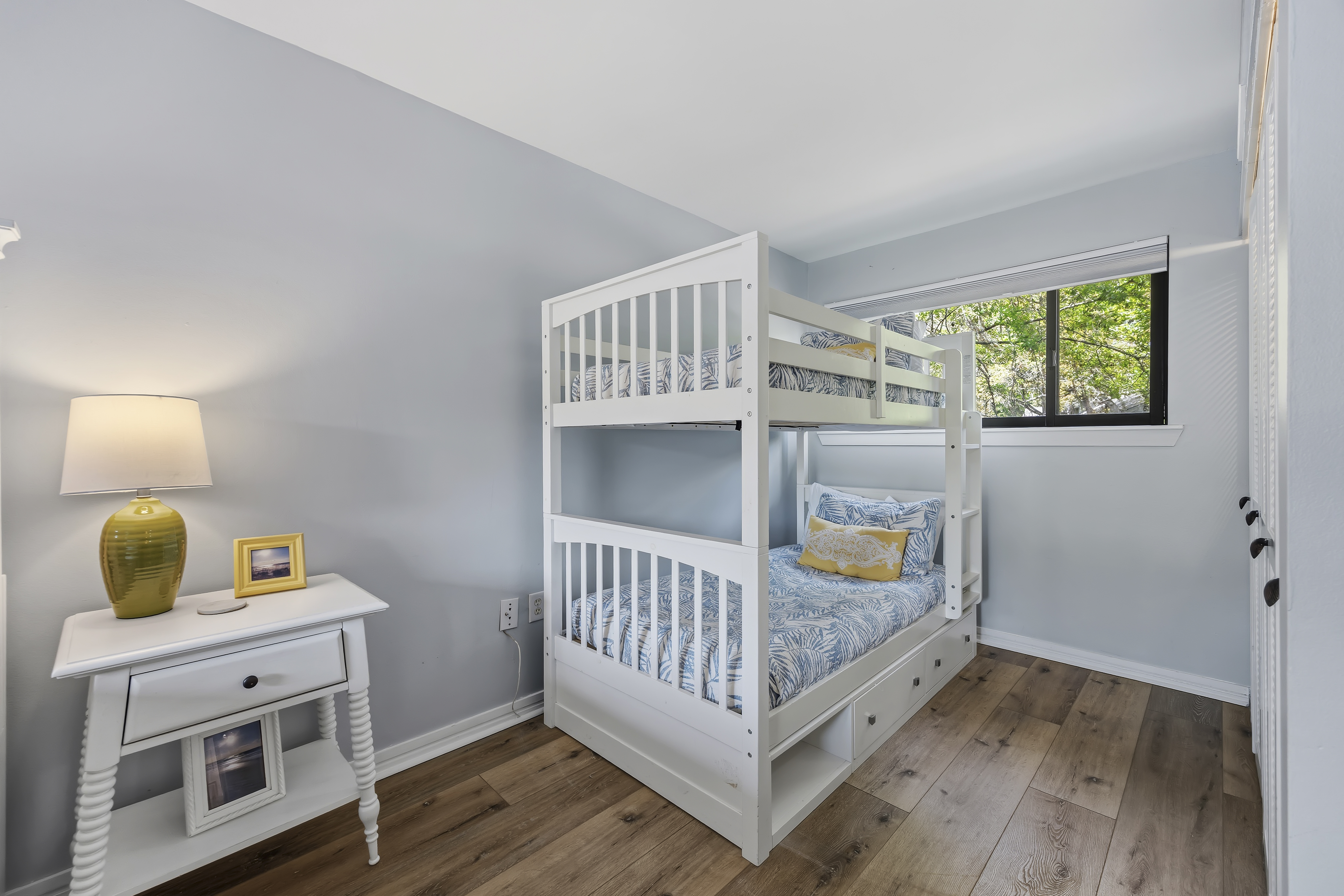5 Hickory Cove | Bedroom 3 w/ King bed & twin bunk beds