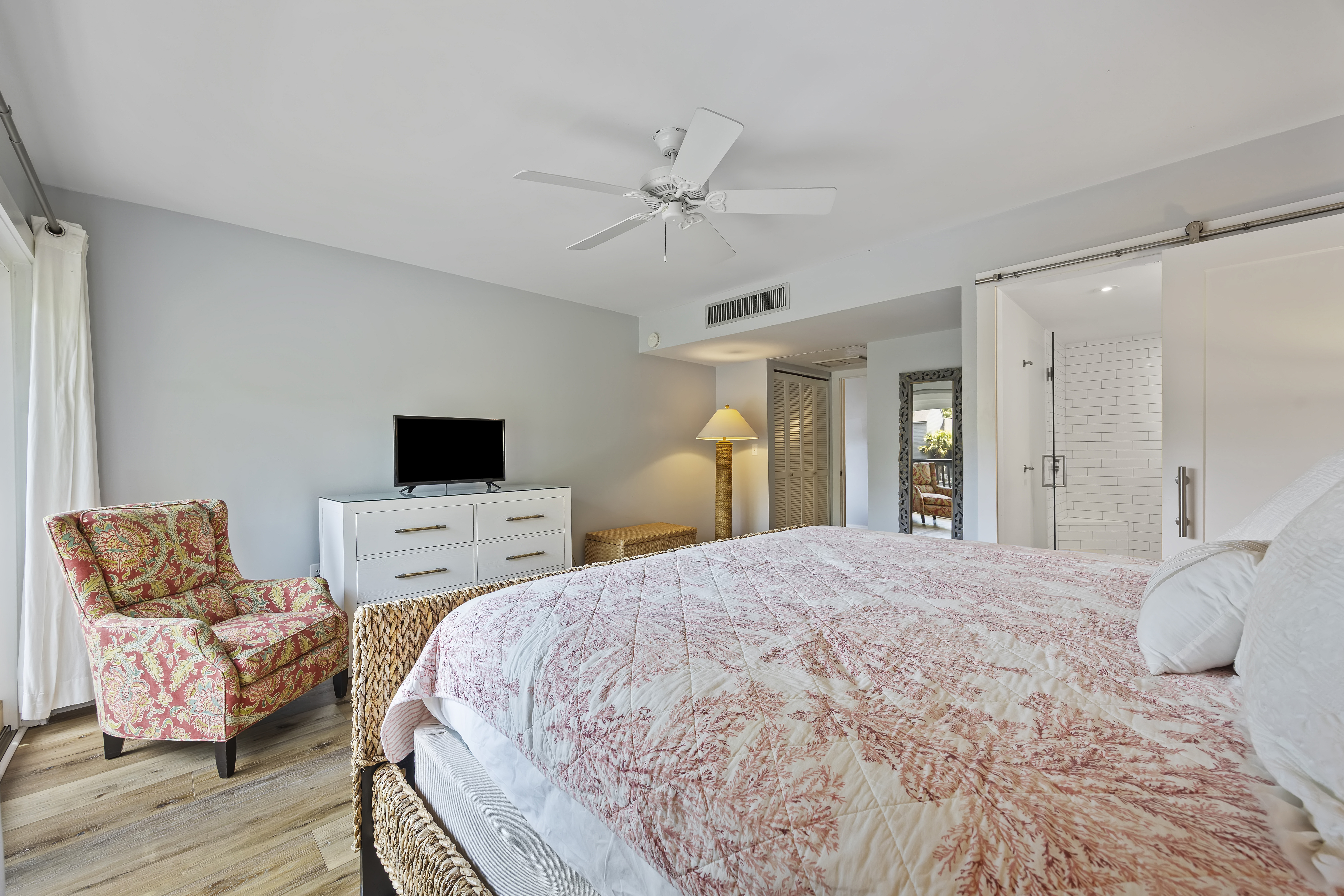 5 Hickory Cove | Bedroom 1 w/ King Bed & deck access