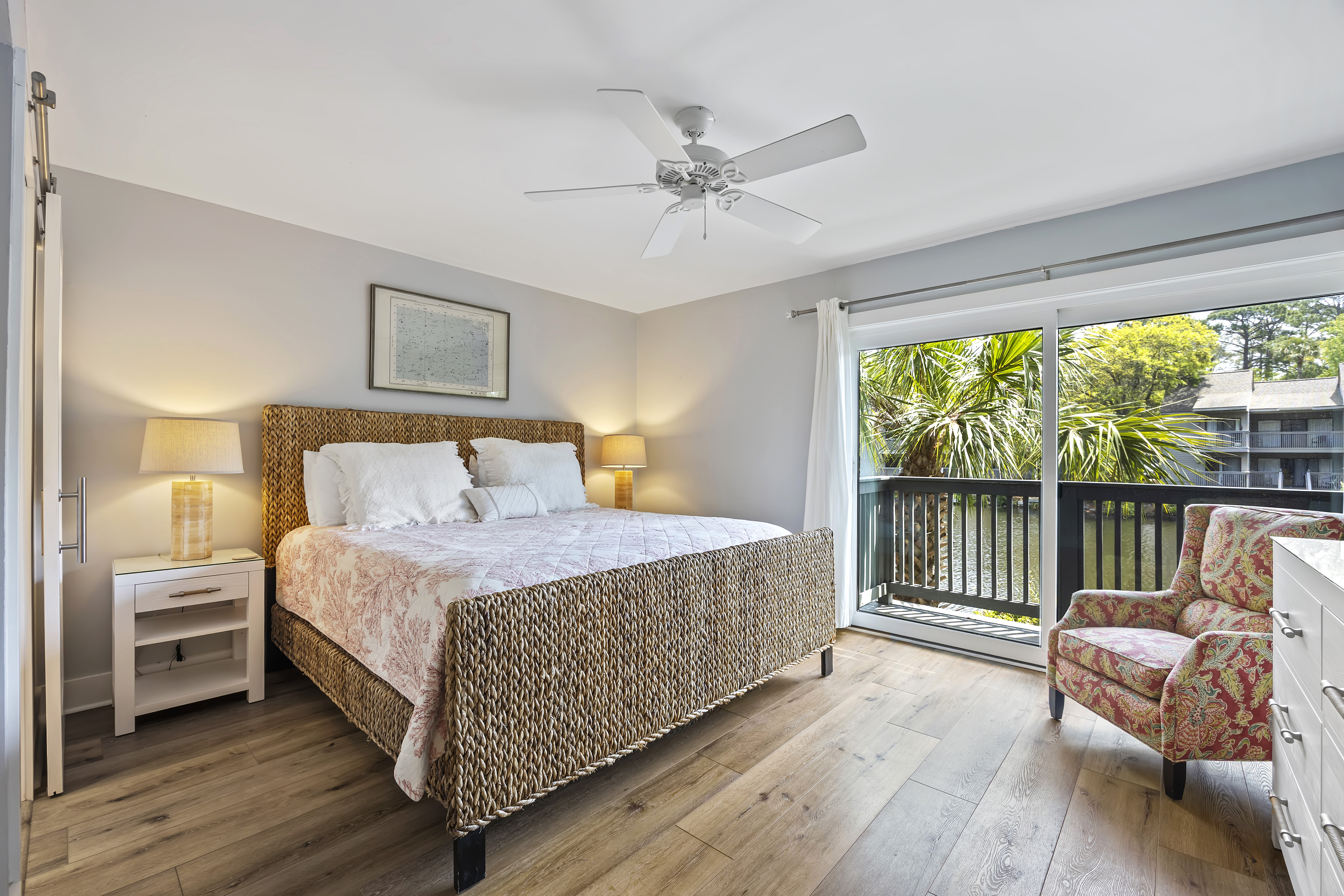 5 Hickory Cove | Bedroom 1 w/ King Bed & deck access