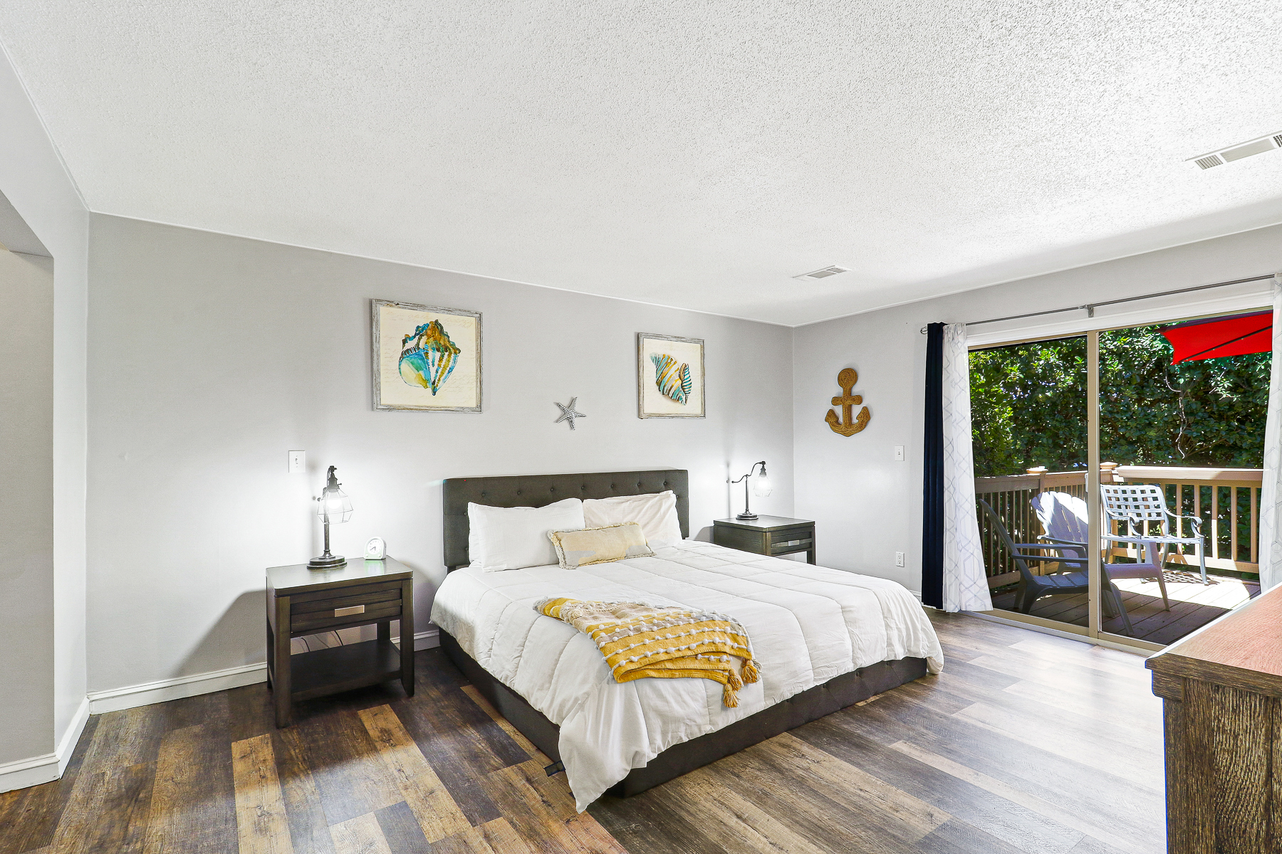 677 Queens Grant | Bedroom 1 King Bed w/ deck access
