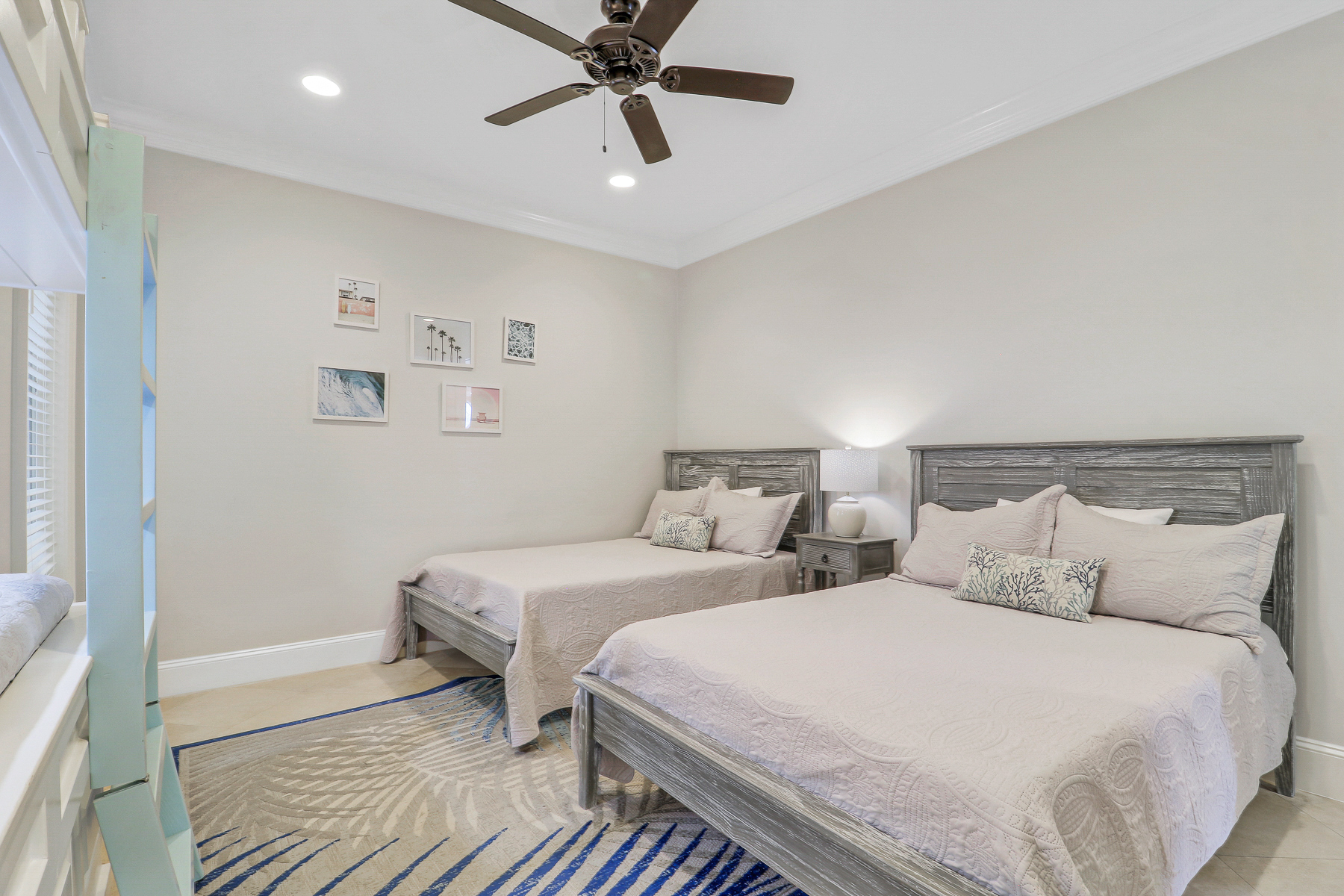 1 Collier Beach Road | Bedroom 2, 2 double beds & twin/twin bunk
