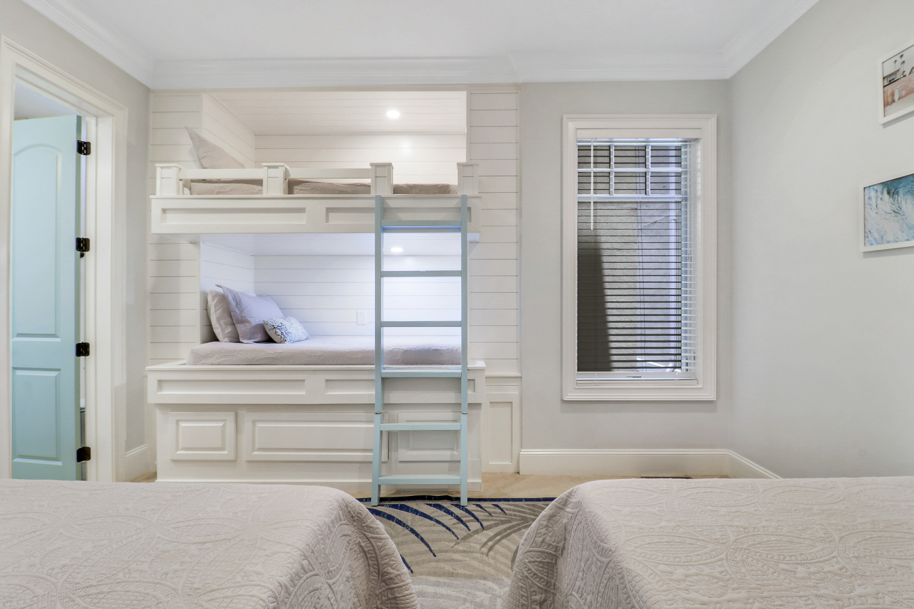 1 Collier Beach Road | Bedroom 2, 2 double beds & twin/twin bunk