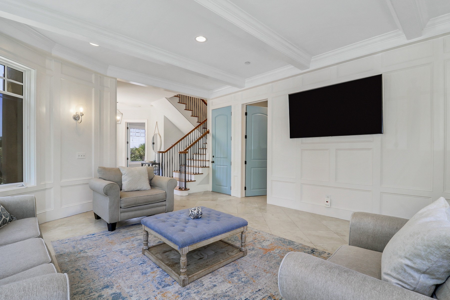 1 Collier Beach Road | 1st floor living room w/ cozy fireplace