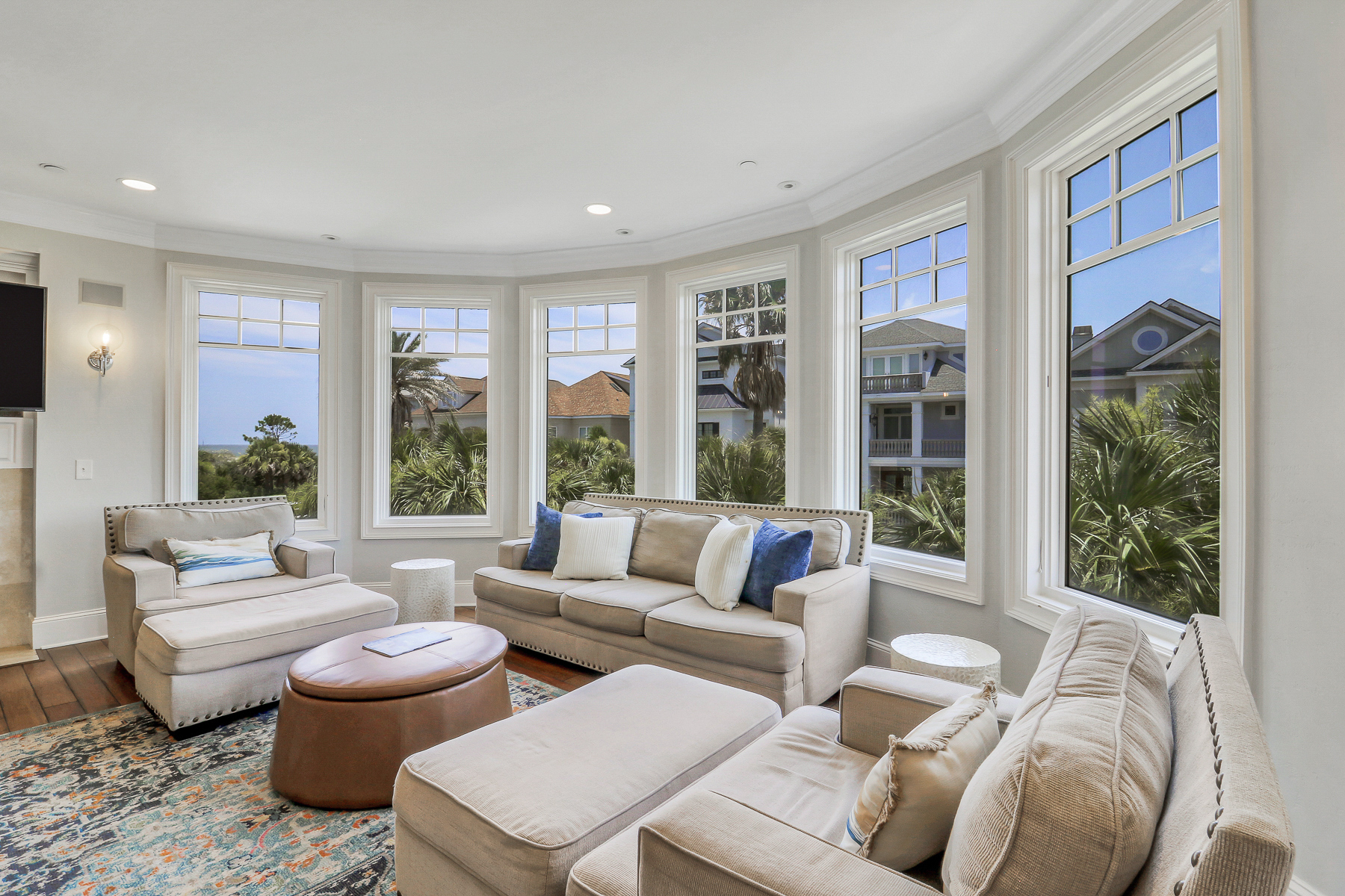 1 Collier Beach Road | Main Living room w/ fireplace and tv