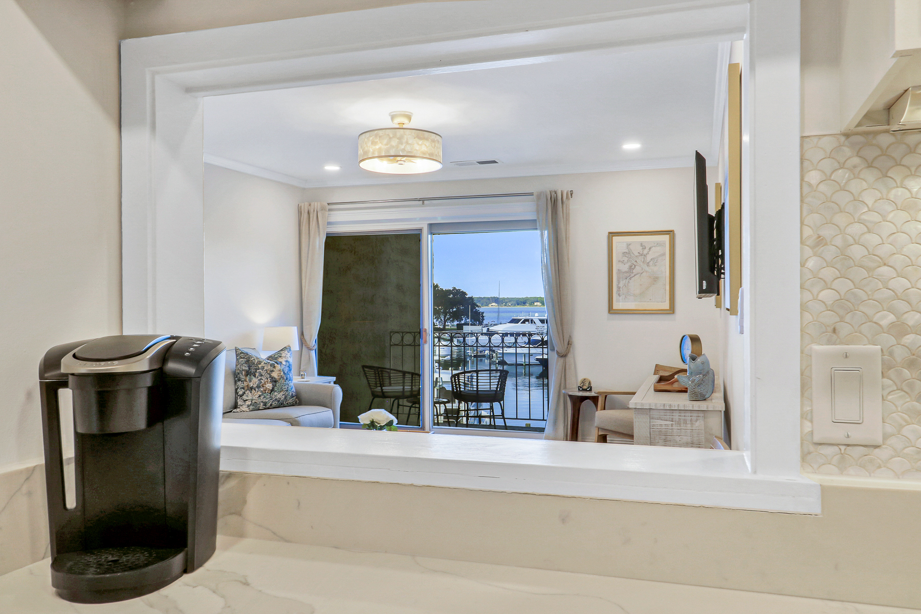 858 Ketch Court | View of Harbourtown from Kitchen