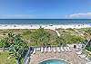 JC Resorts - Vacation Rental - Hamilton House 304 - Indian Rocks Beach – Partial View of Pool and Full View of the Beach and Gulf 
