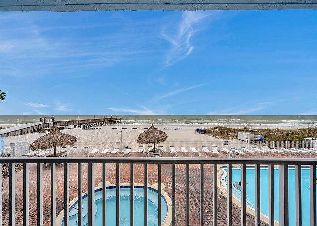 JC Resorts - Vacation Rental - Sand Dollar 109 -Indian Shores - Beach View from Balcony 