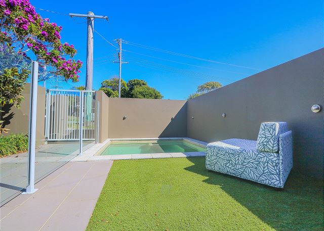 Plunge pool at the front of property