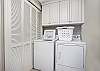 For your convenience, the laundry room features a full sized washer and dryer!