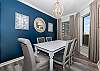 Beautifully done - this dining room will seat 6. 