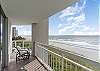 Beautiful ocean front views from the balcony off the living area!!