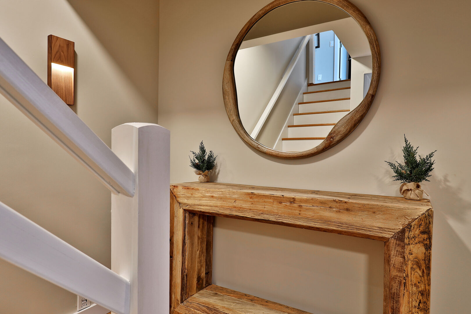 Welcoming Entryway To The Upstairs