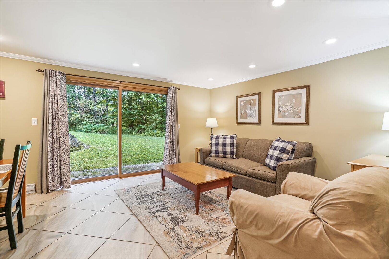 Living Area with Patio Views