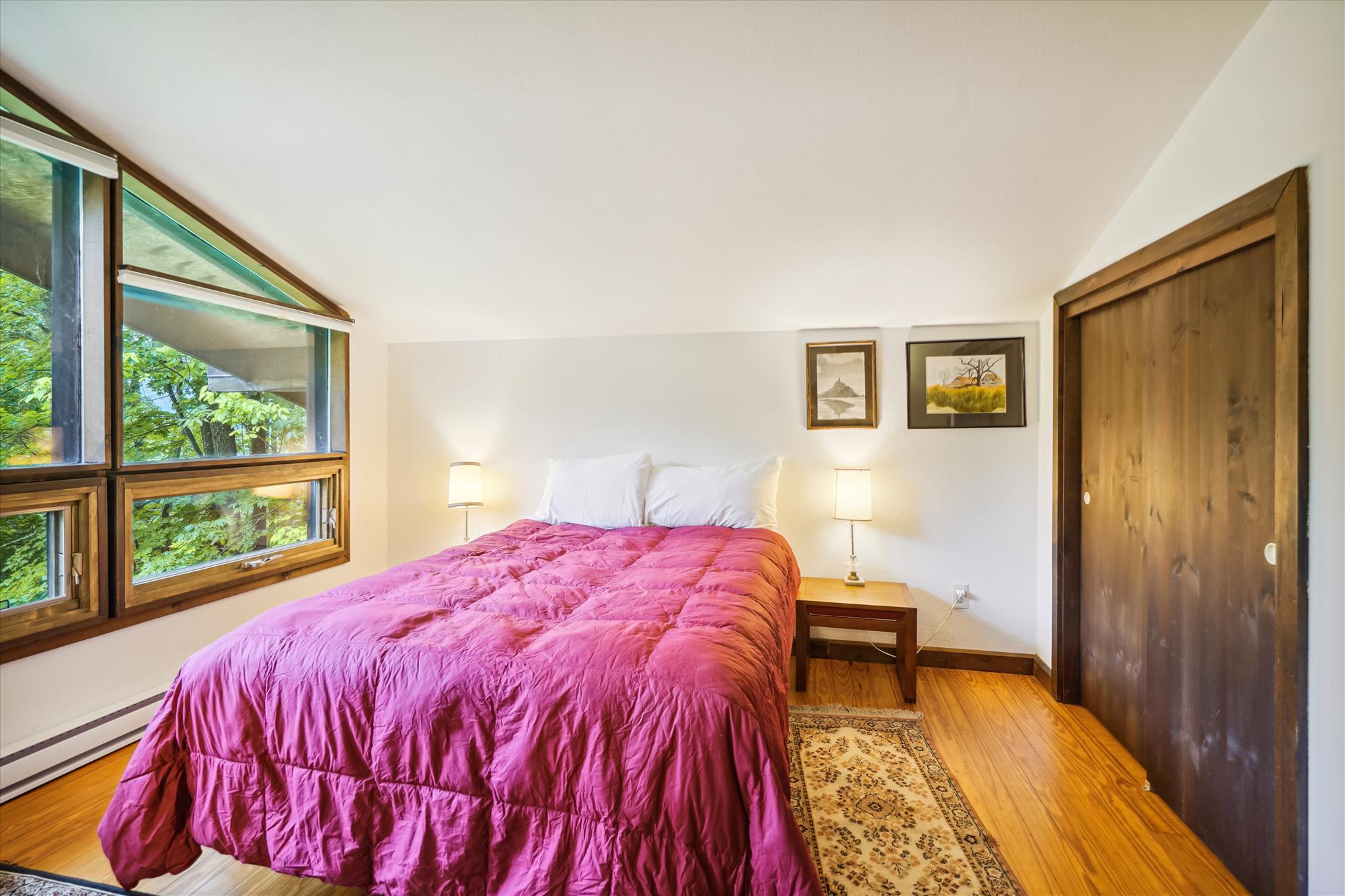 Bedroom with Forest Views