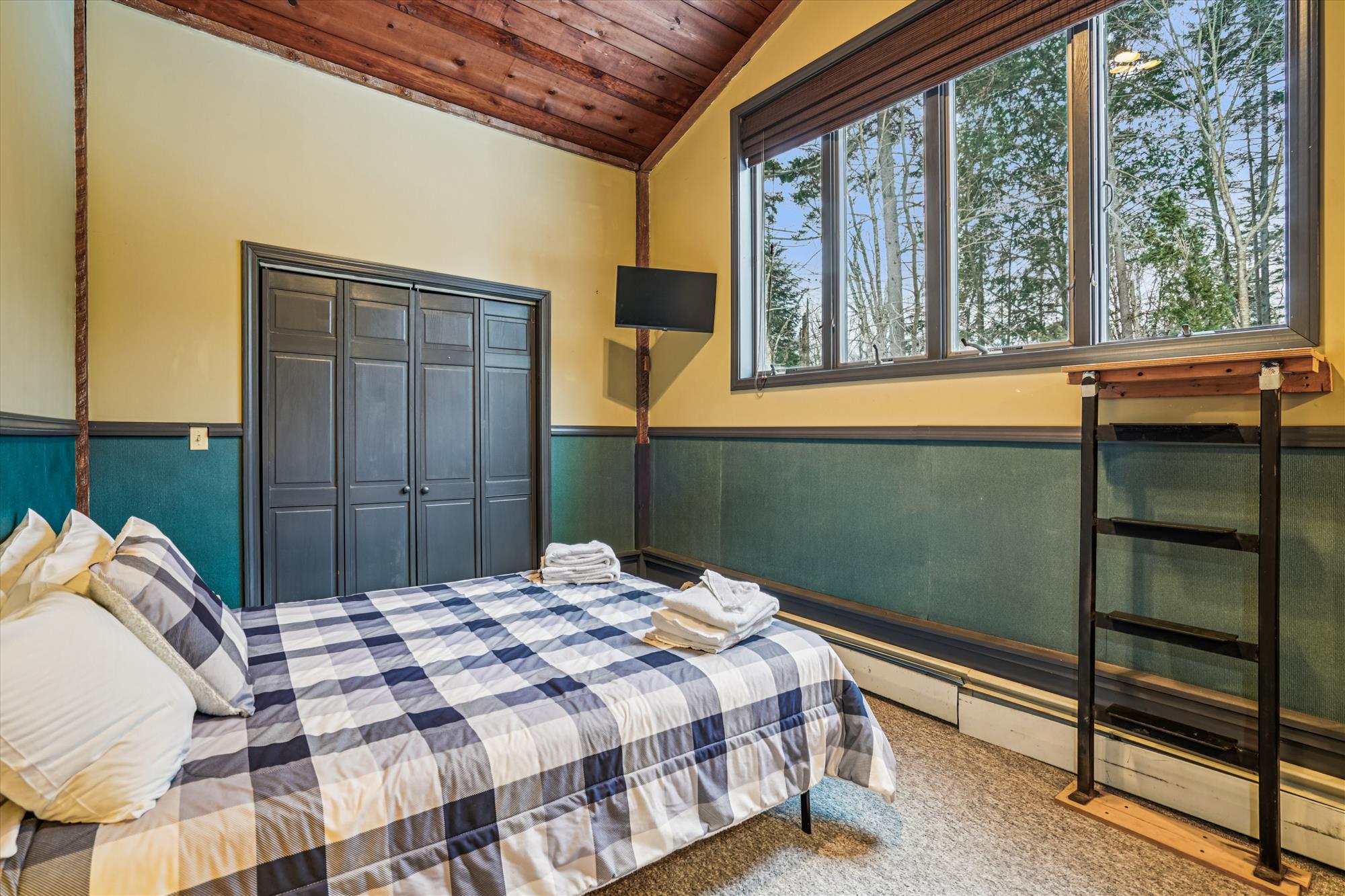 Bedroom with Forest Views