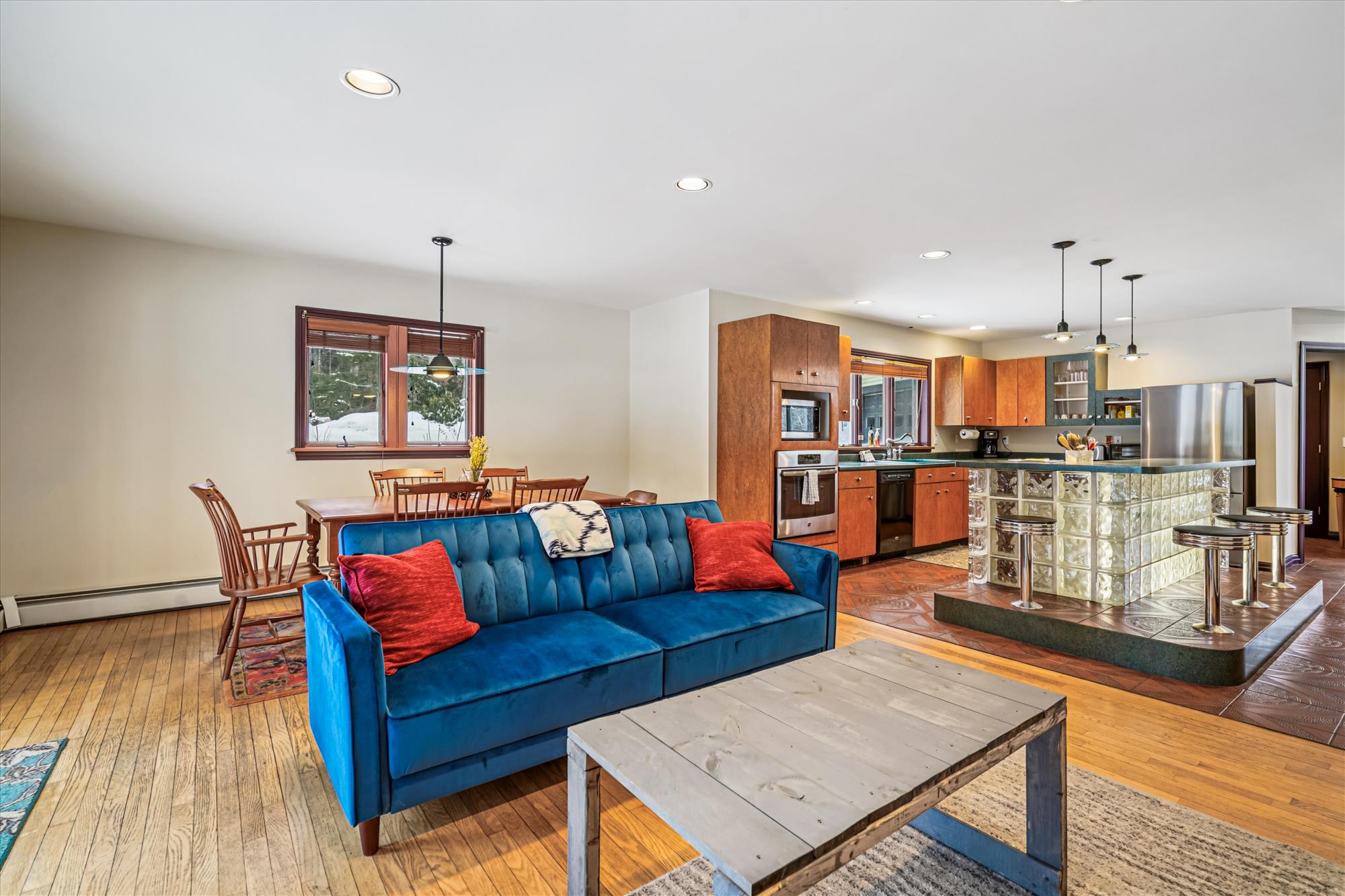 Open Living and Kitchen Area