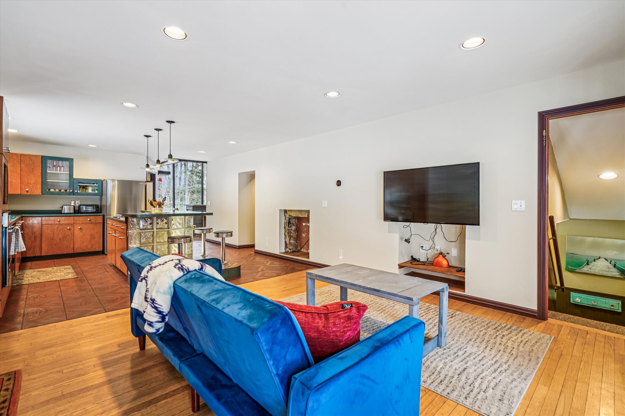 Living Room with Large TV