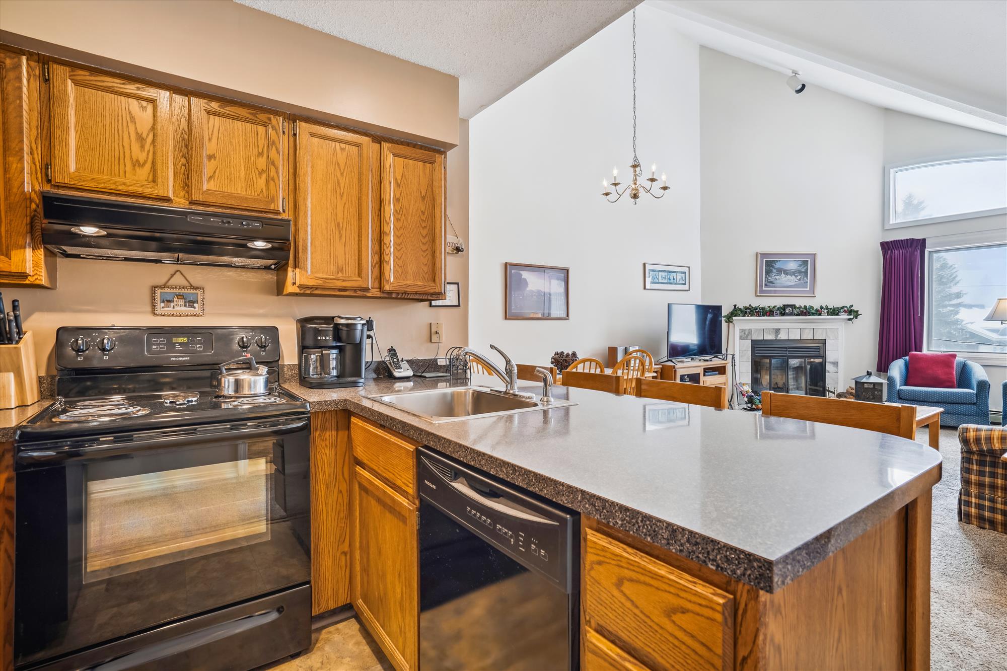 Open Kitchen and Living Area