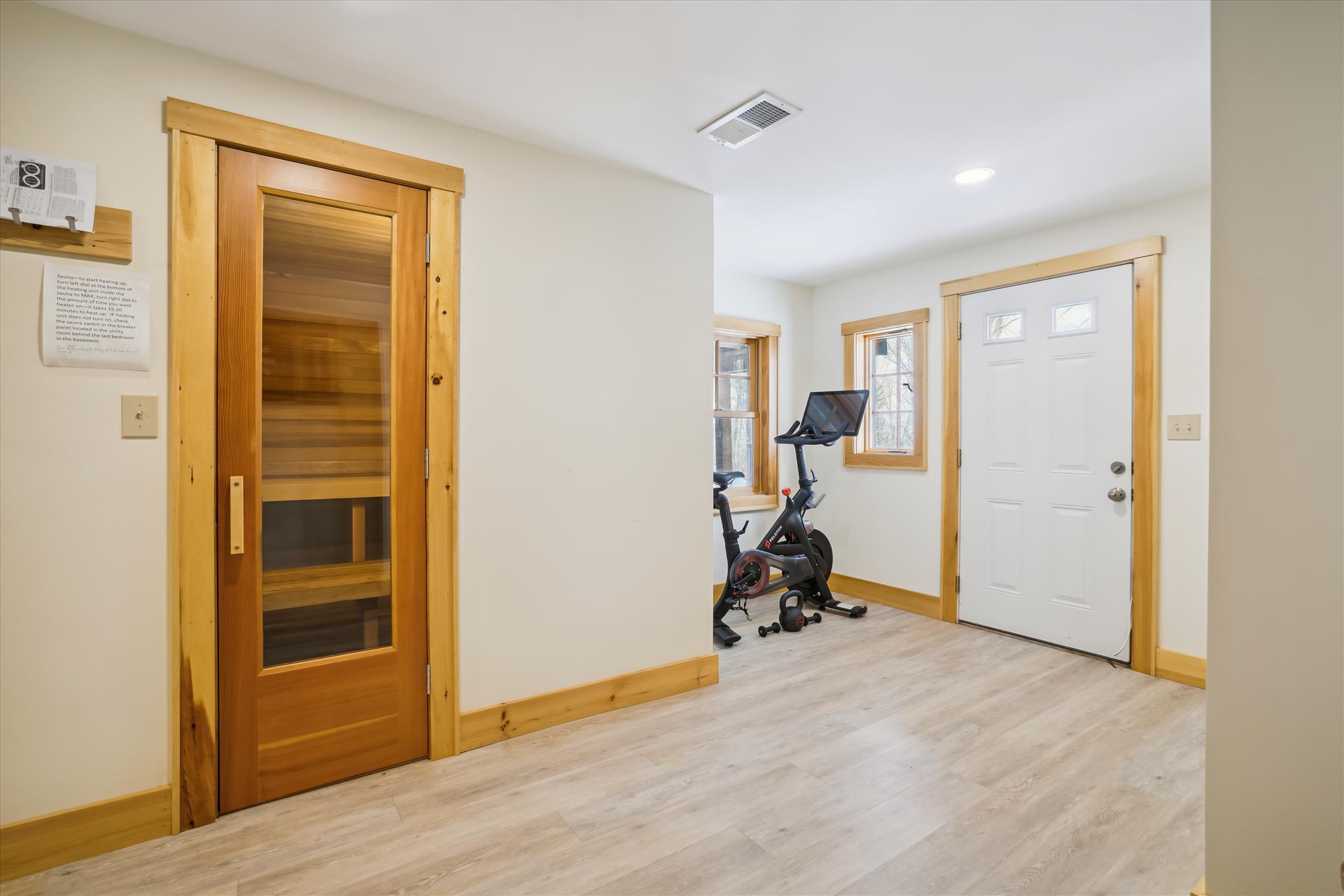 Lower-Level Fitness and Sauna Area