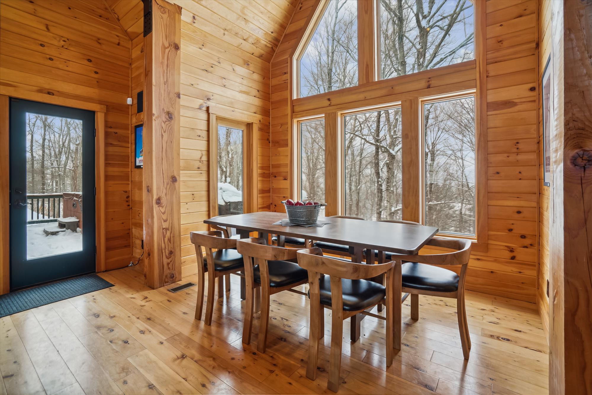 Dining Area with Floor-to-Ceiling Windows