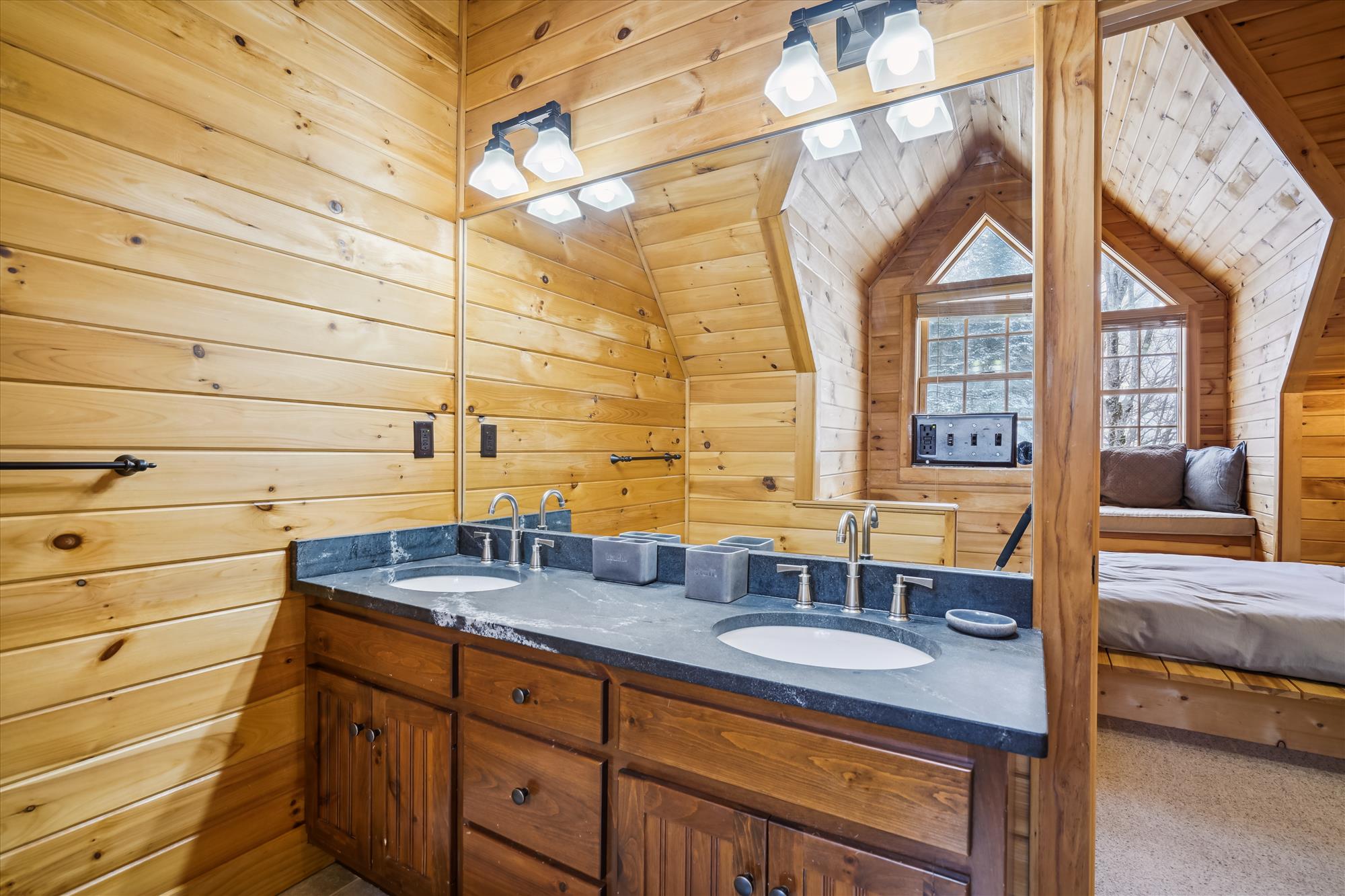 Double Vanity with Walk-In Shower