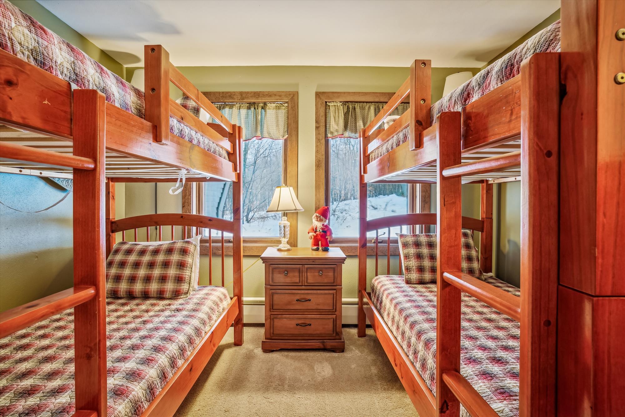 Four Twin Beds in the Bunk Room