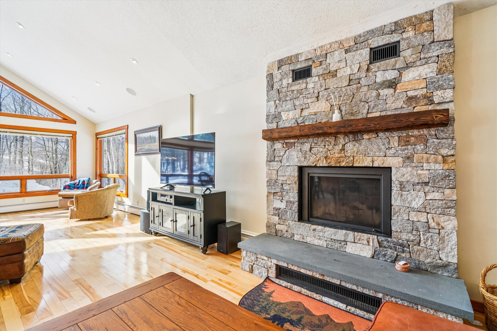 Stone Fireplace