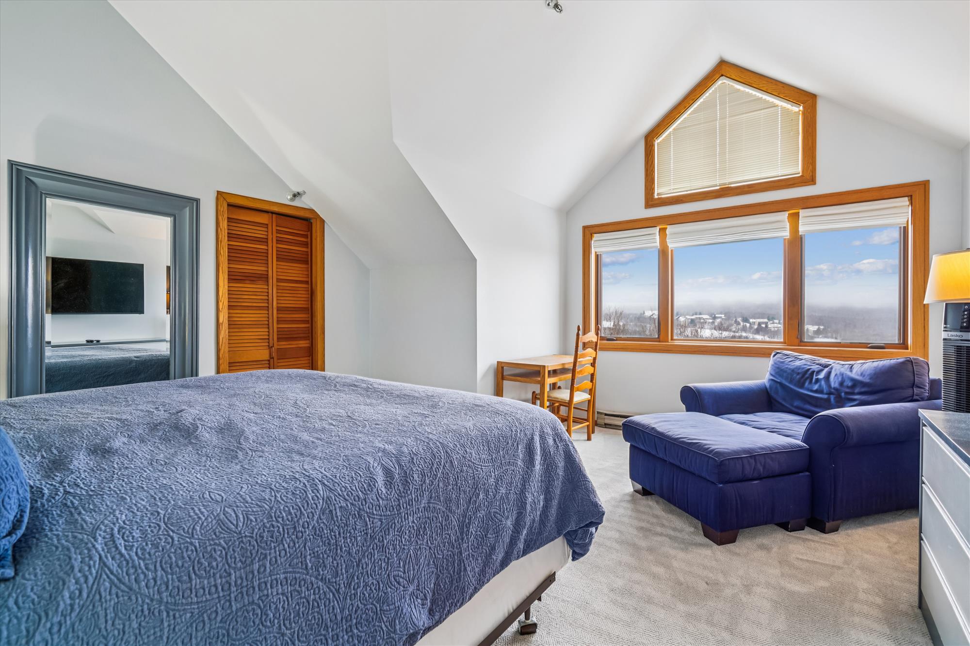 Spacious King Bedroom with Mountain Views