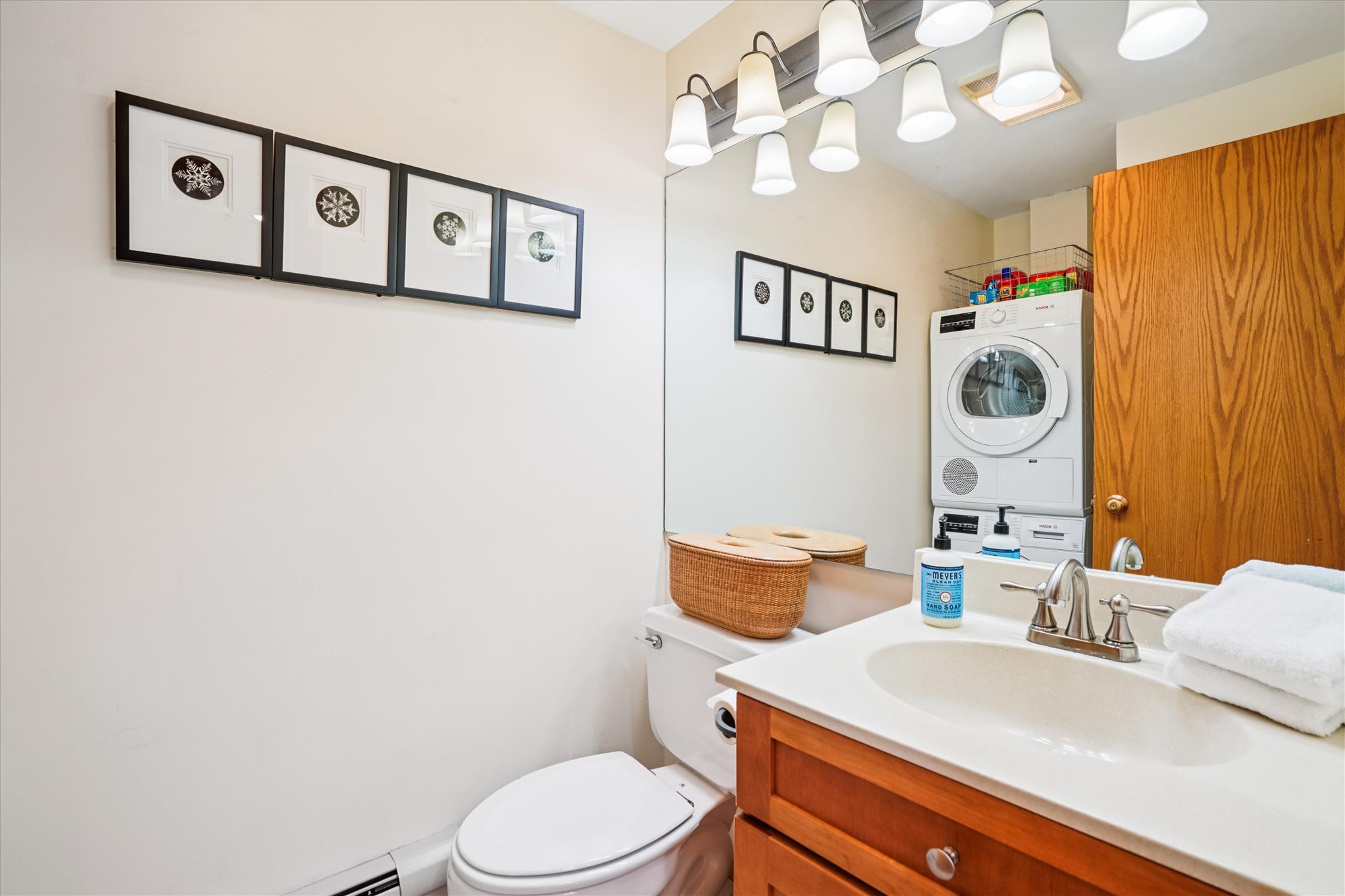 Bathroom Vanity and Laundry Area