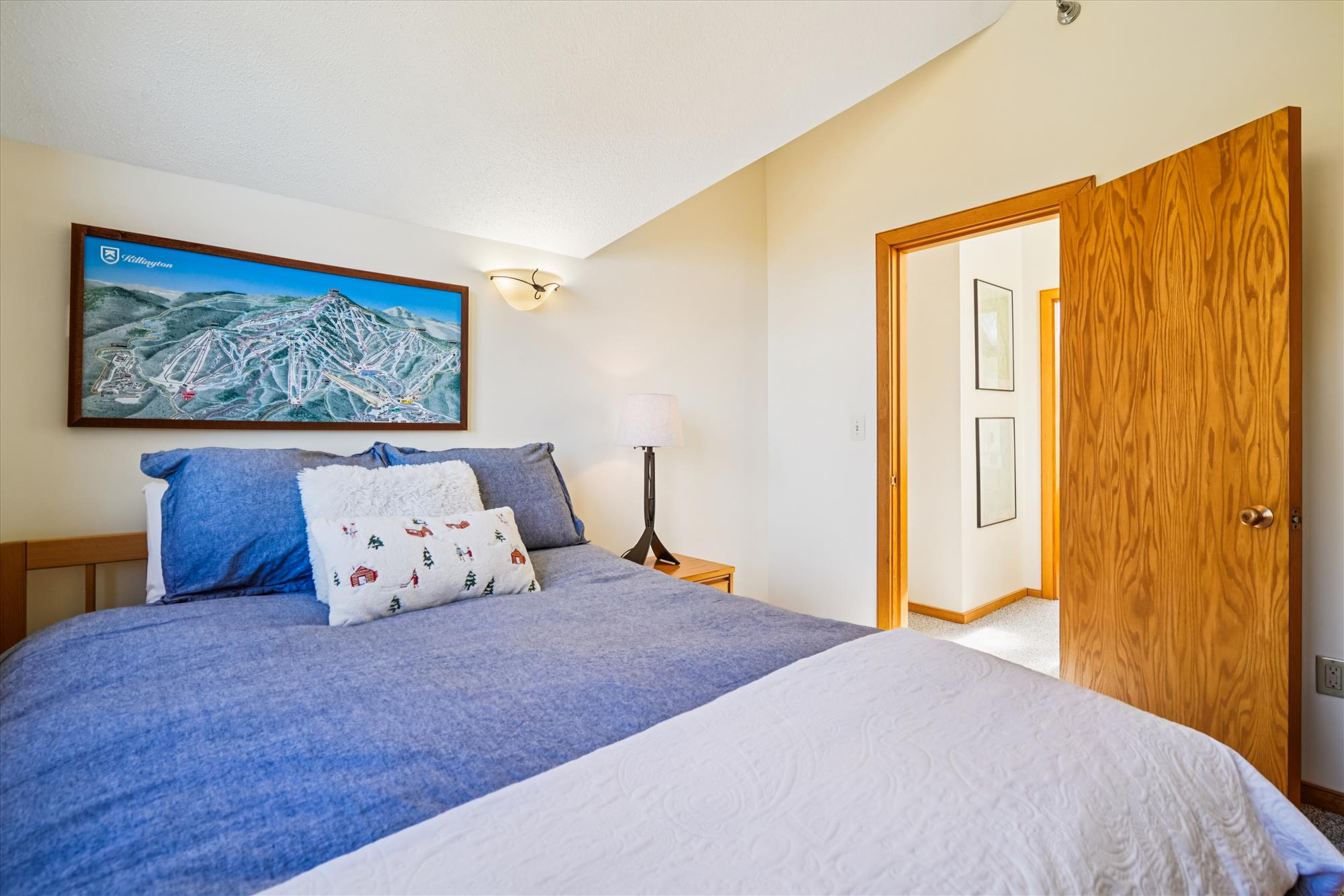 Bedroom with Mountain Map Artwork