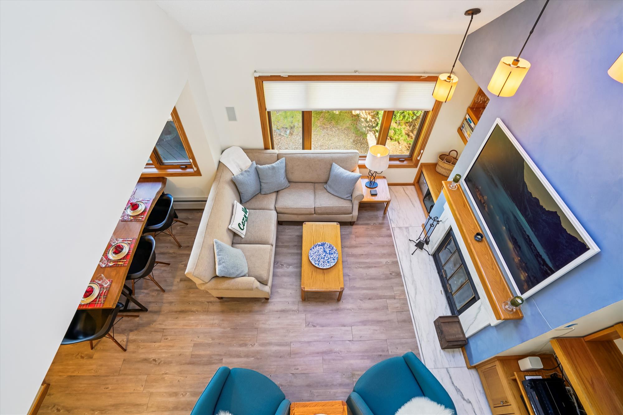 Living Room from Loft View