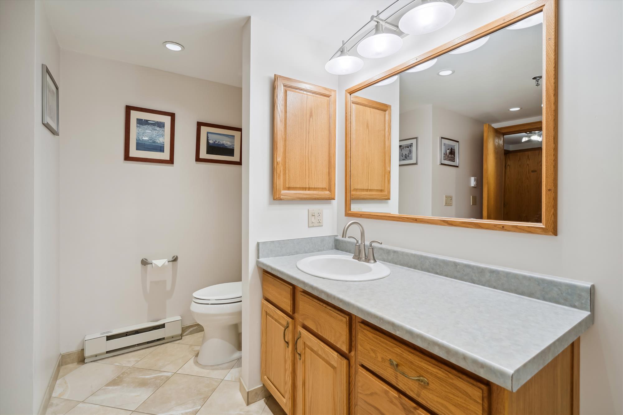 Bathroom with Double-Length Vanity
