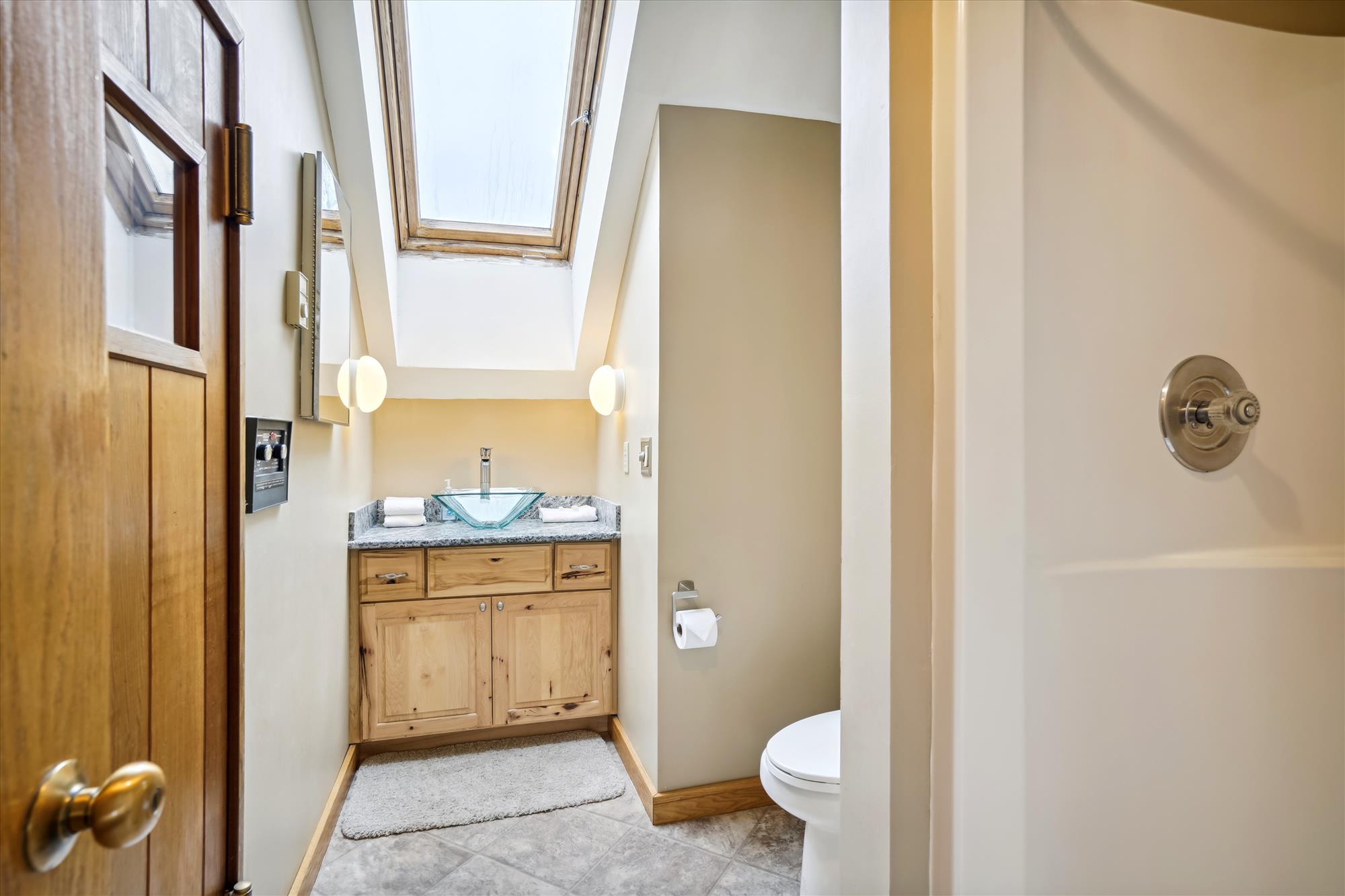 Loft Bathroom with Skylight