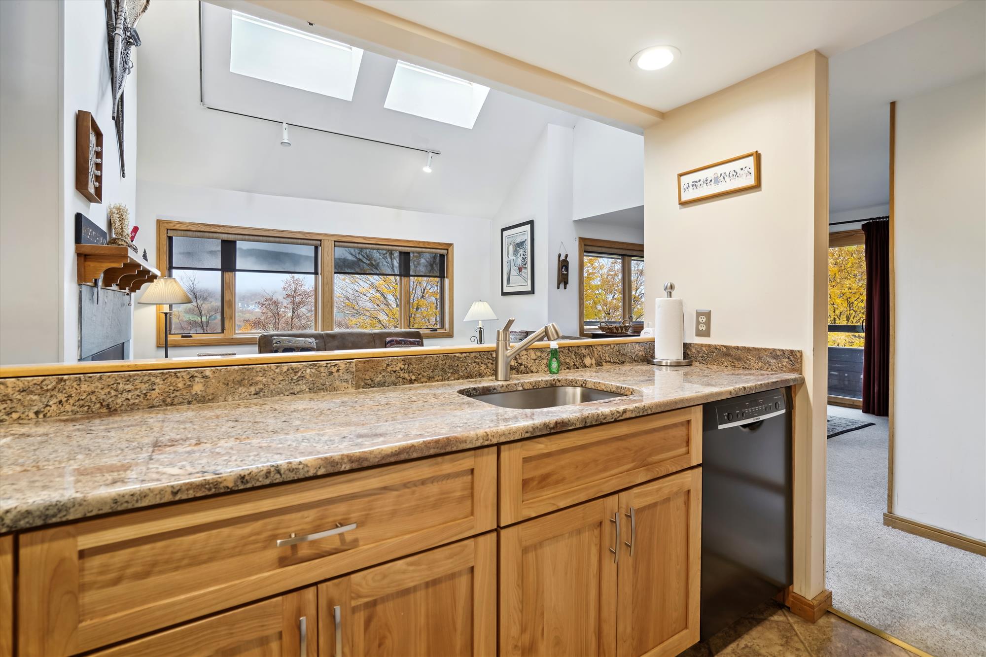 Kitchen Overlooking the Living Area