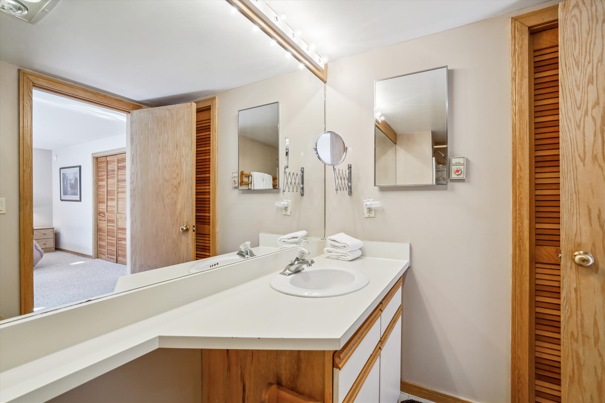 Vanity Area with Large Mirror