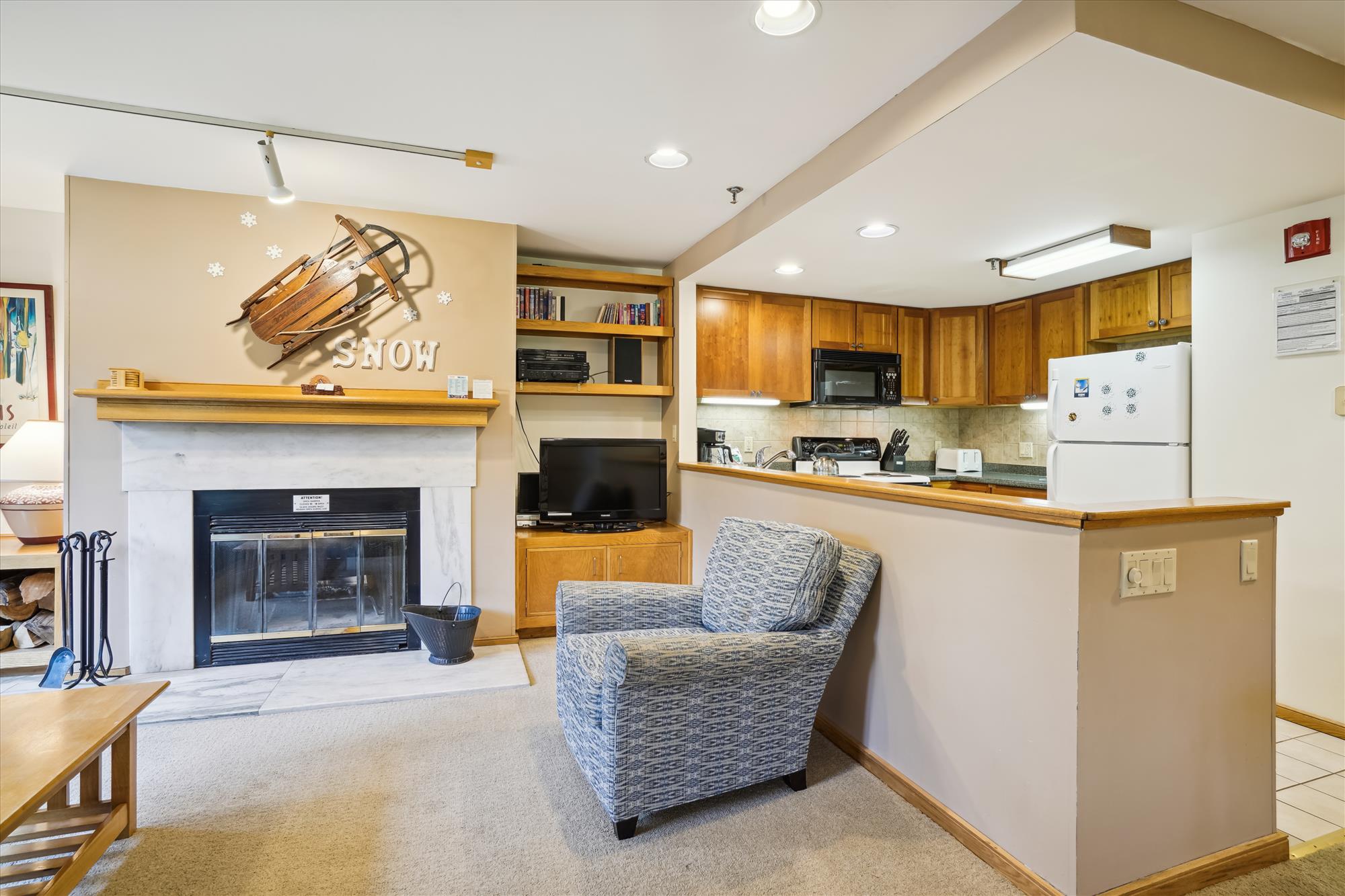 Inviting Living Area with Fireplace