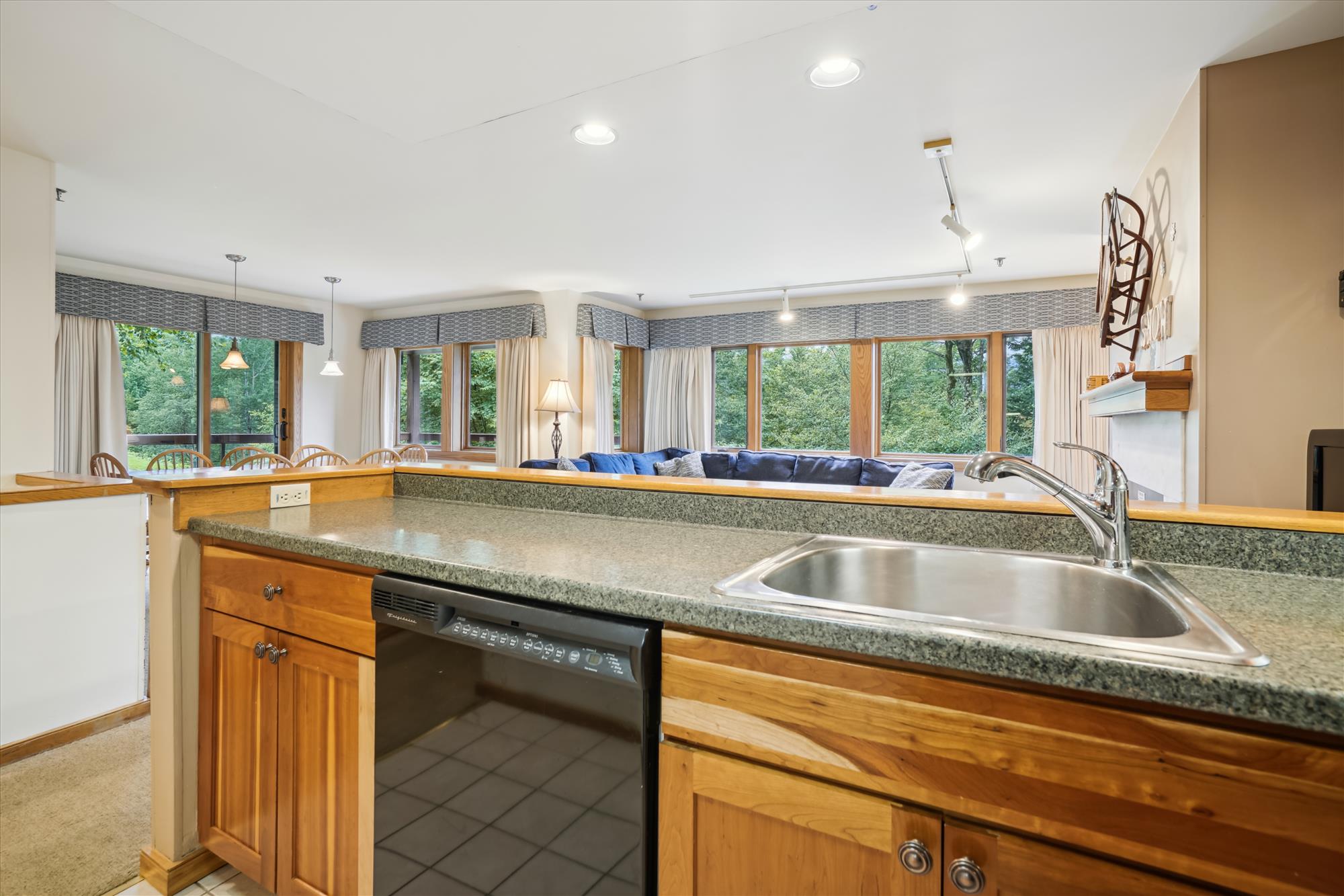Kitchen Overlooking the Living Area