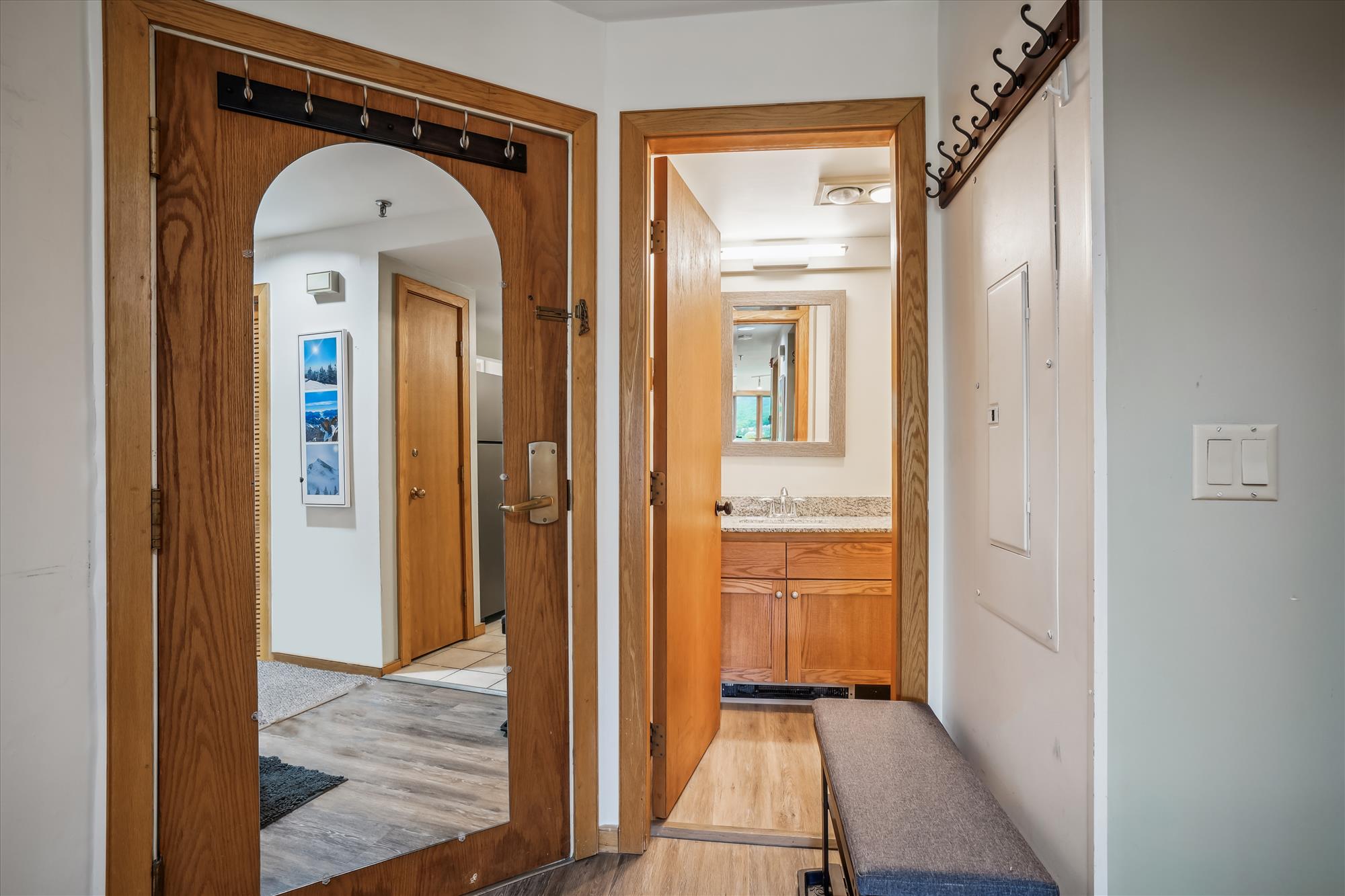 Welcoming Entryway with Storage Hooks