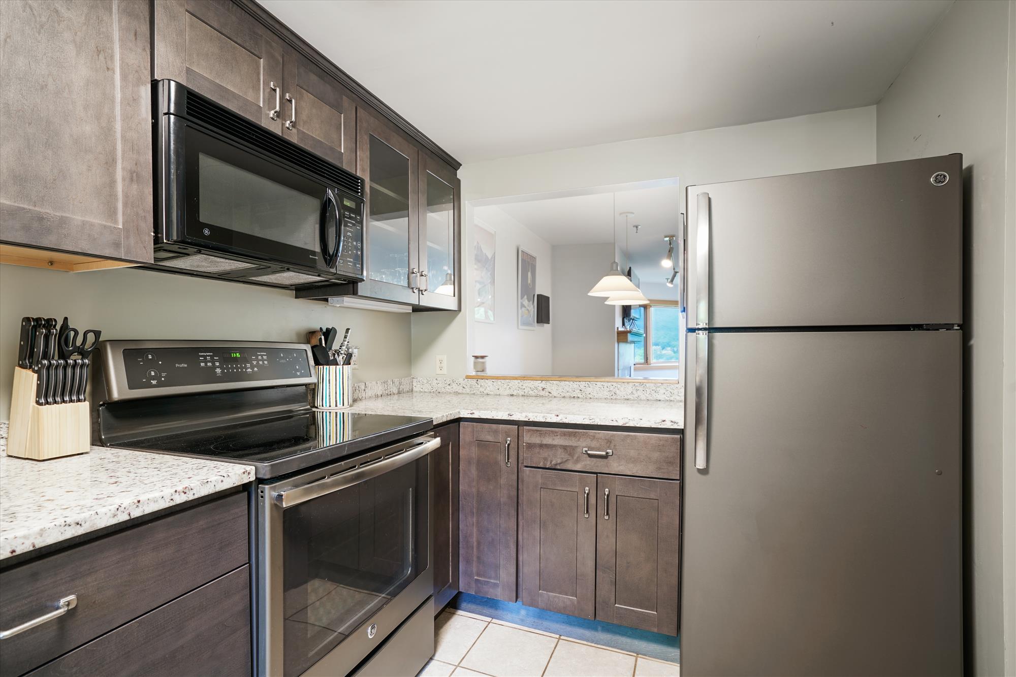 Modern Kitchen with Granite Countertops