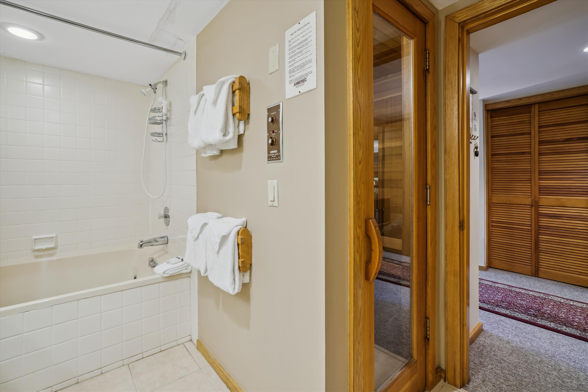 Relaxing In-Unit Sauna