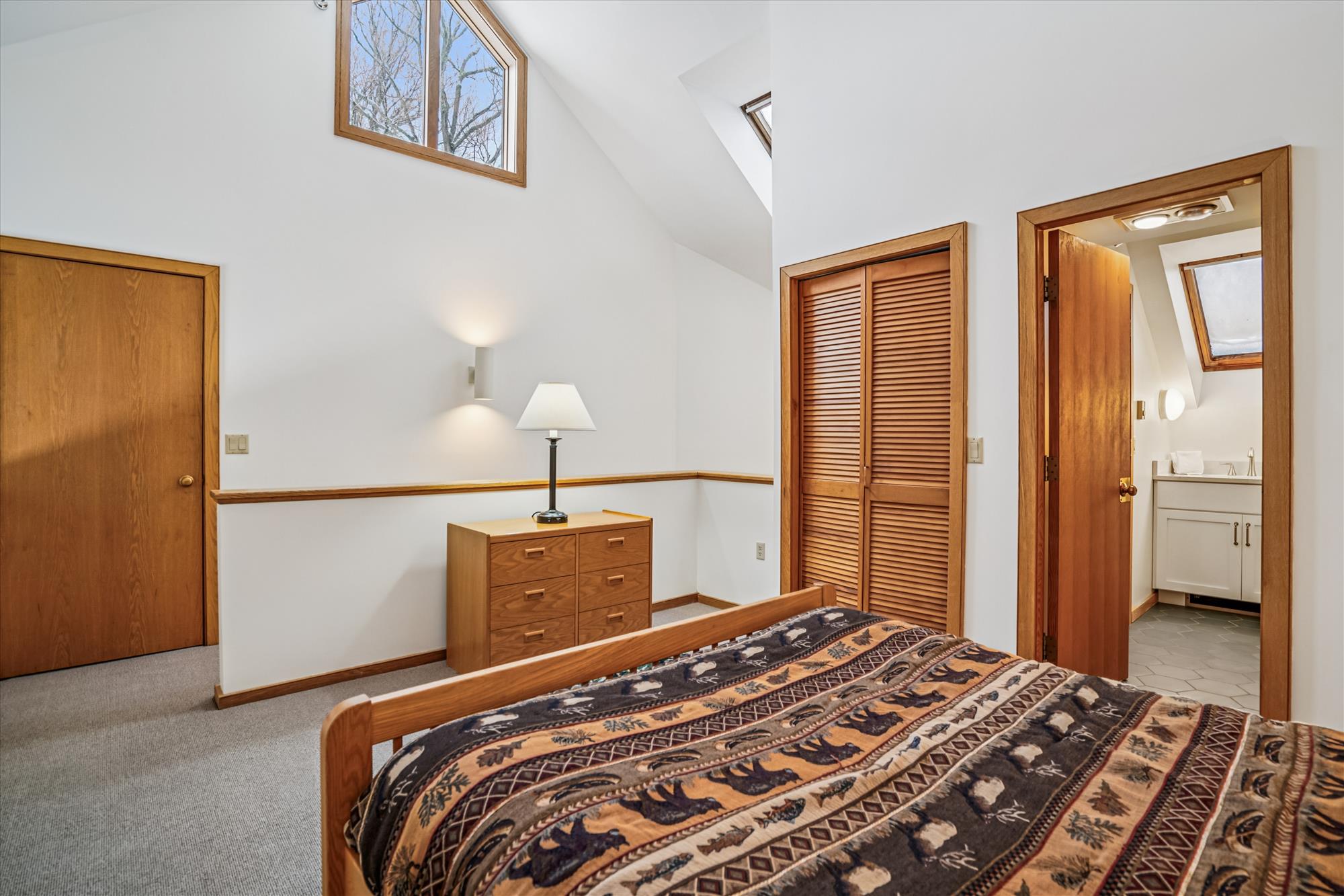 Loft Bedroom with Vaulted Ceilings