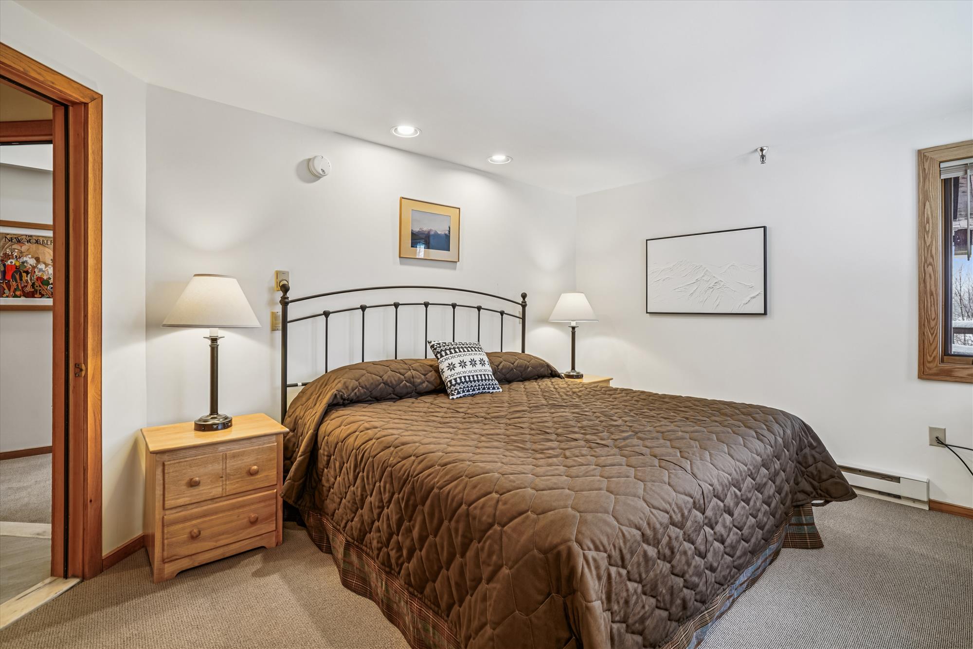 Spacious Bedroom with Natural Light & TV