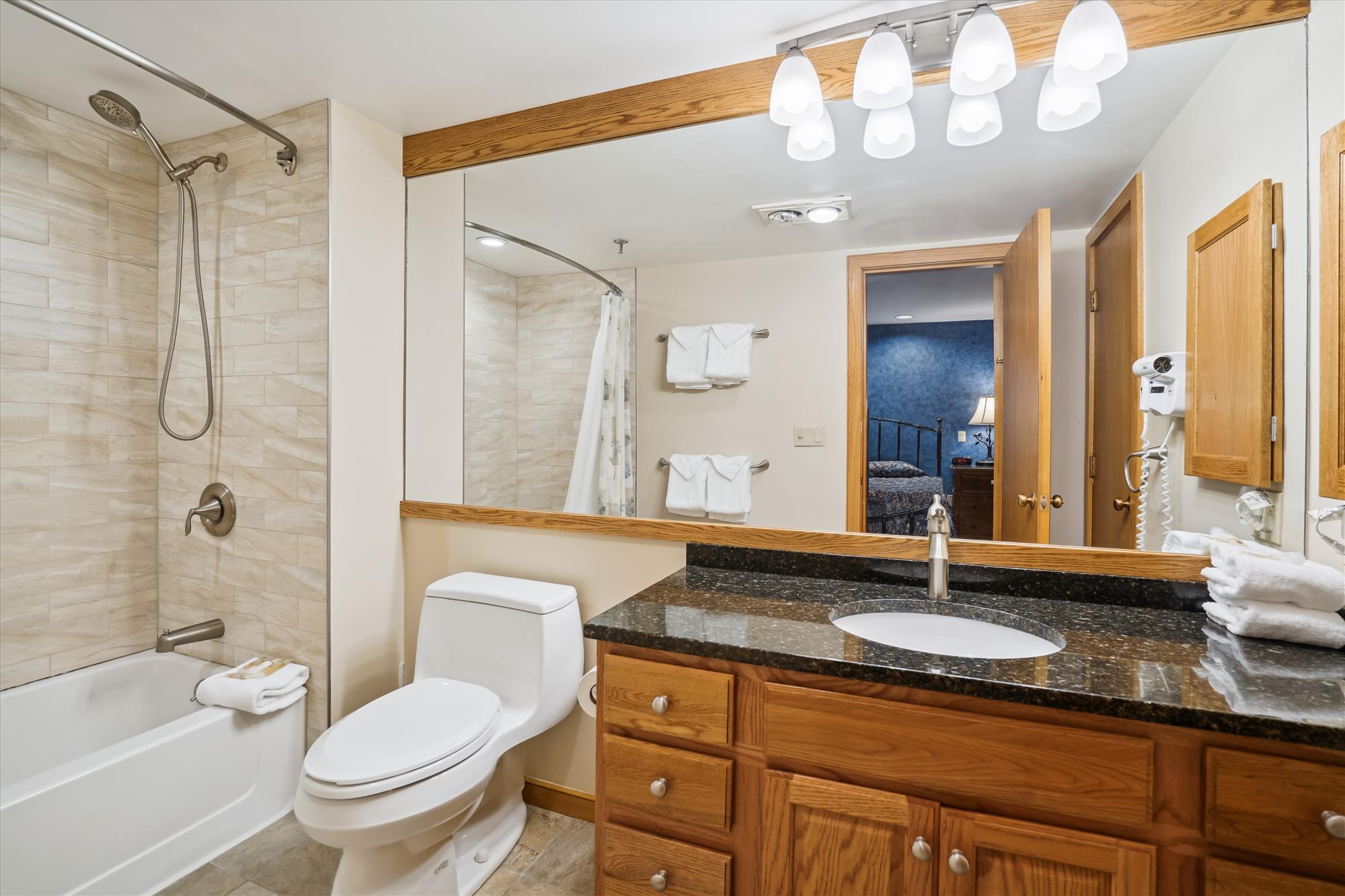 Full bathroom with sauna