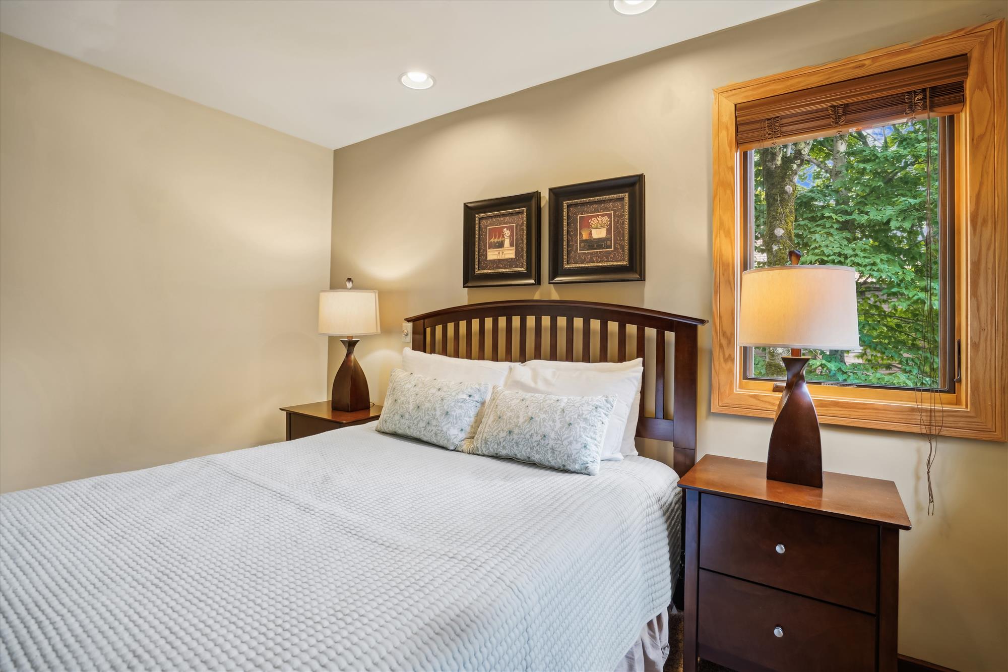 Bedroom with Forest Views
