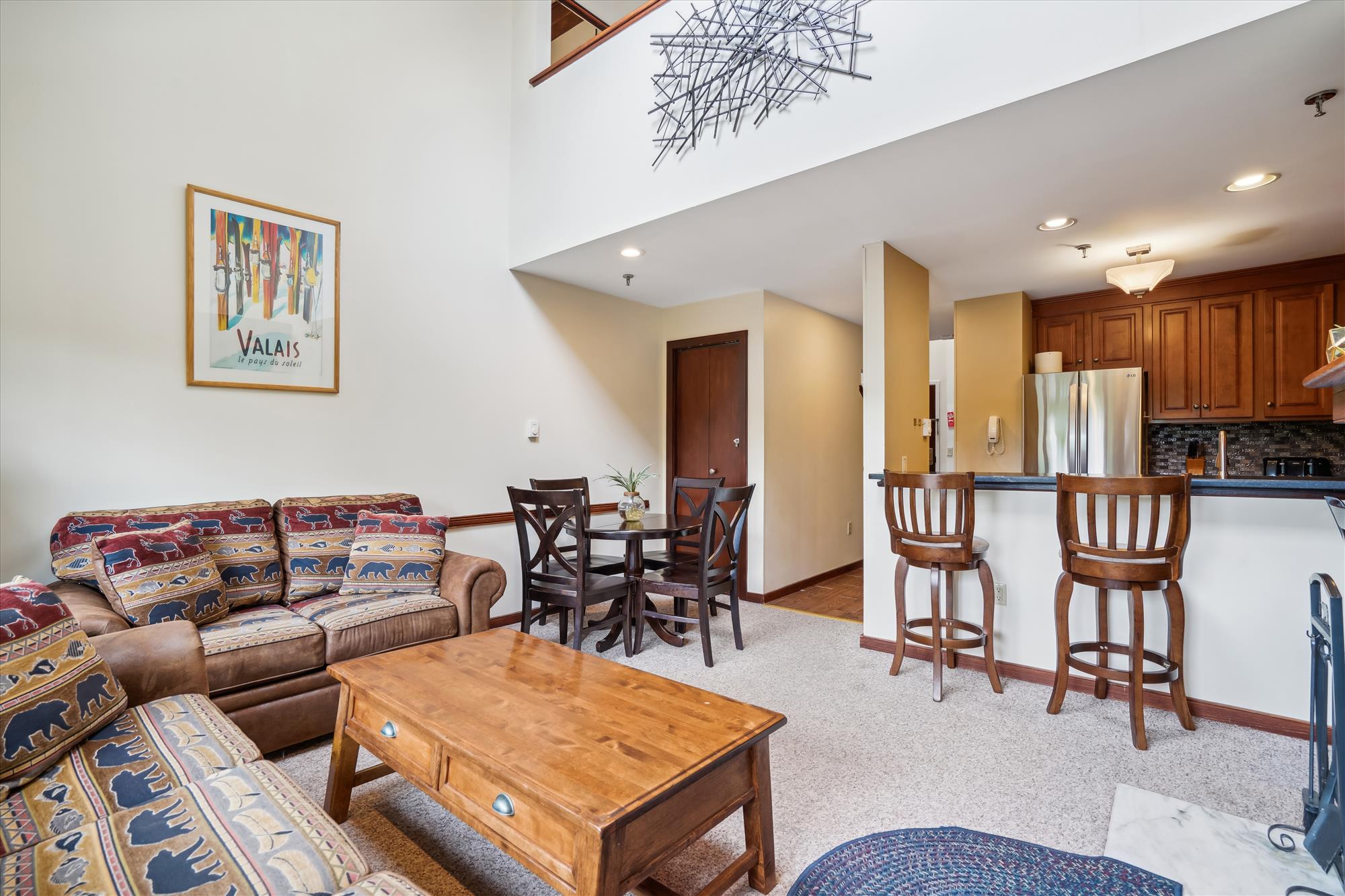 Open Living, Dining, and Kitchen